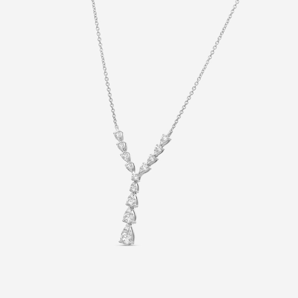 Ina Mar 14K White Gold 0.85 ctw Diamond Lariat Necklace NK07573-CZ4WH — view 2