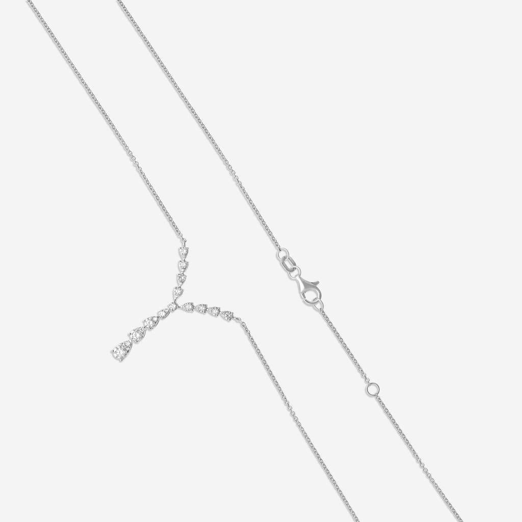 Ina Mar 14K White Gold 0.85 ctw Diamond Lariat Necklace NK07573-CZ4WH — view 3