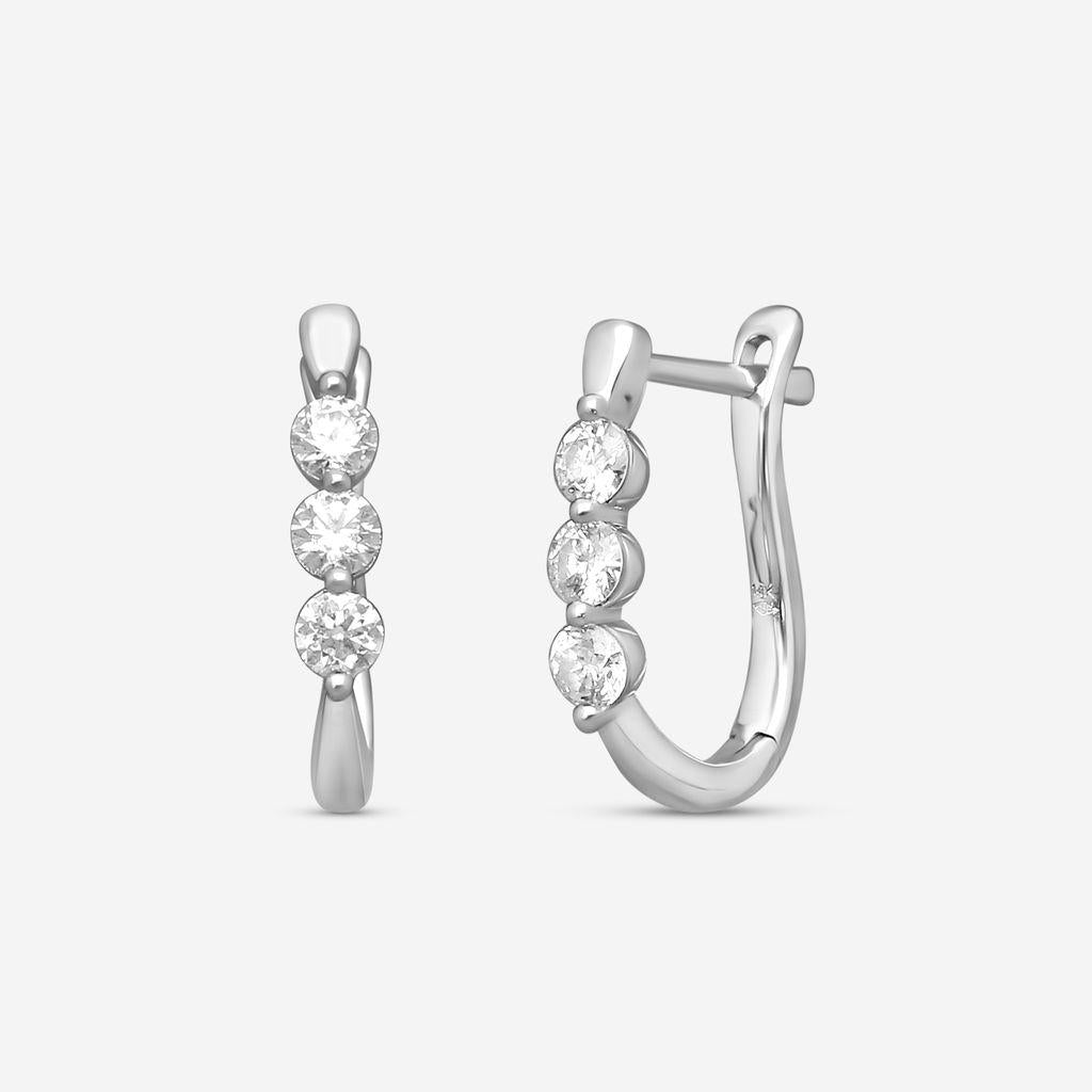 Ina Mar 14K White Gold Round Diamond Earrings ER31329-CS4WG