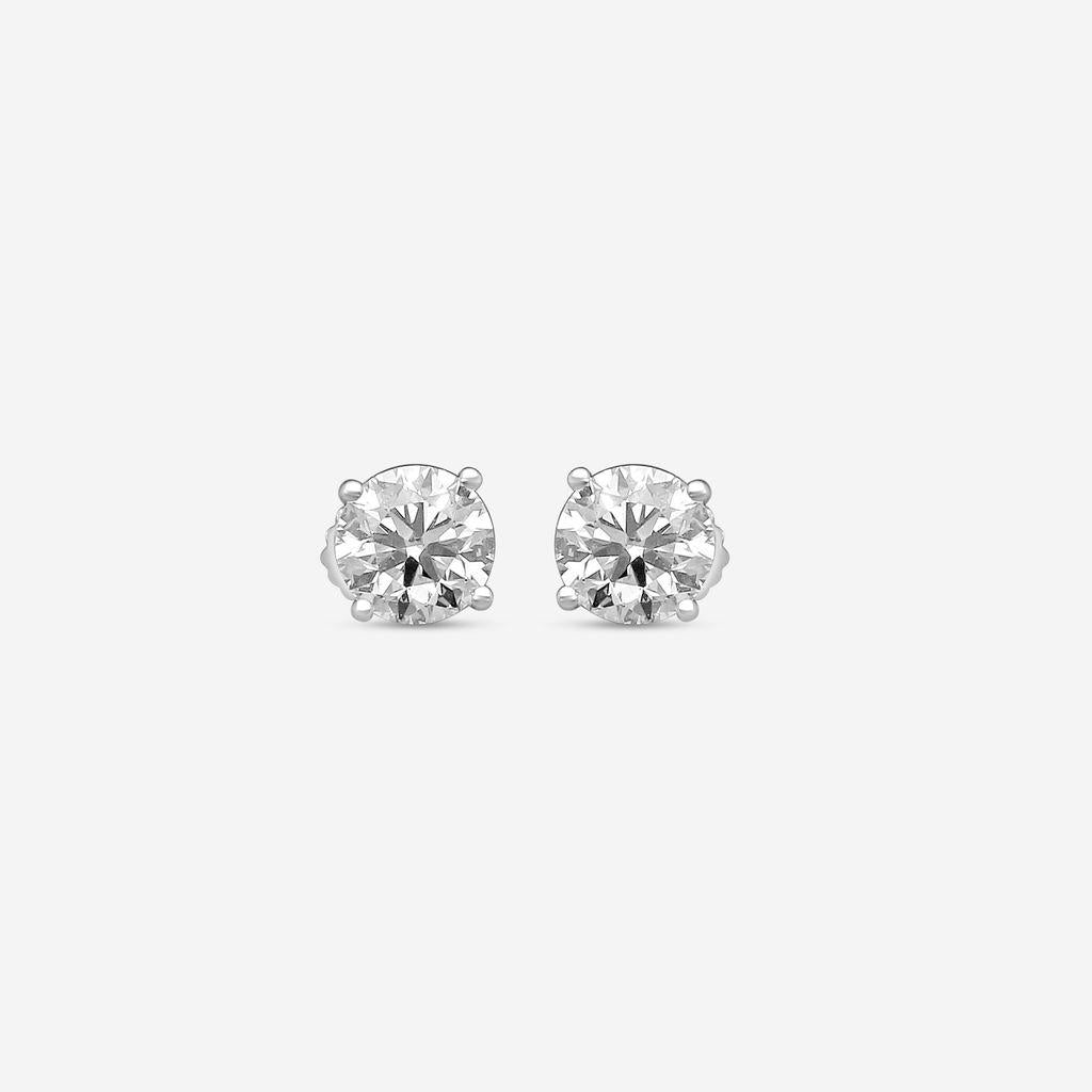 Ina Mar 14K White Gold 1.40 ctw Round Diamond Stud Earrings ER25144-CS4WH