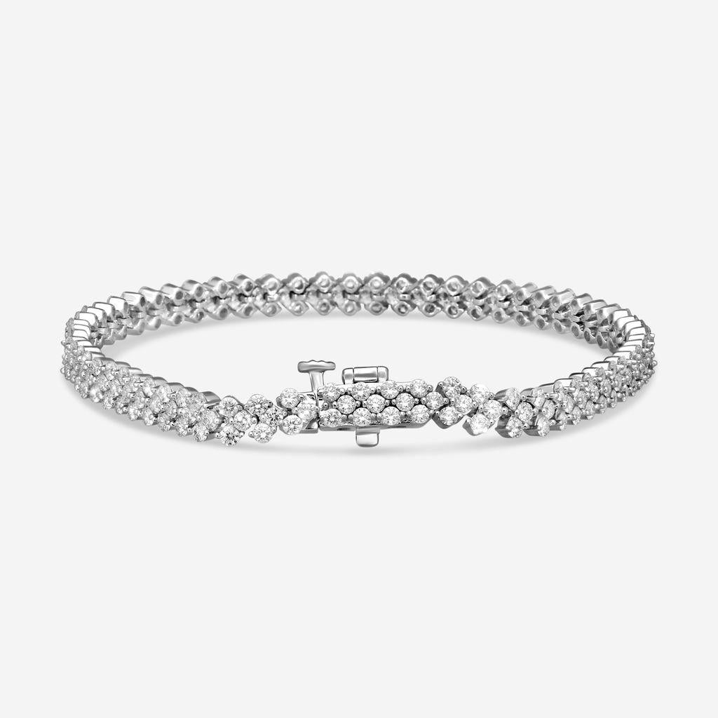 Ina Mar 14K White 3.50 ctw Gold Diamond Tennis Bracelet BC08685-CZ4WG — view 3
