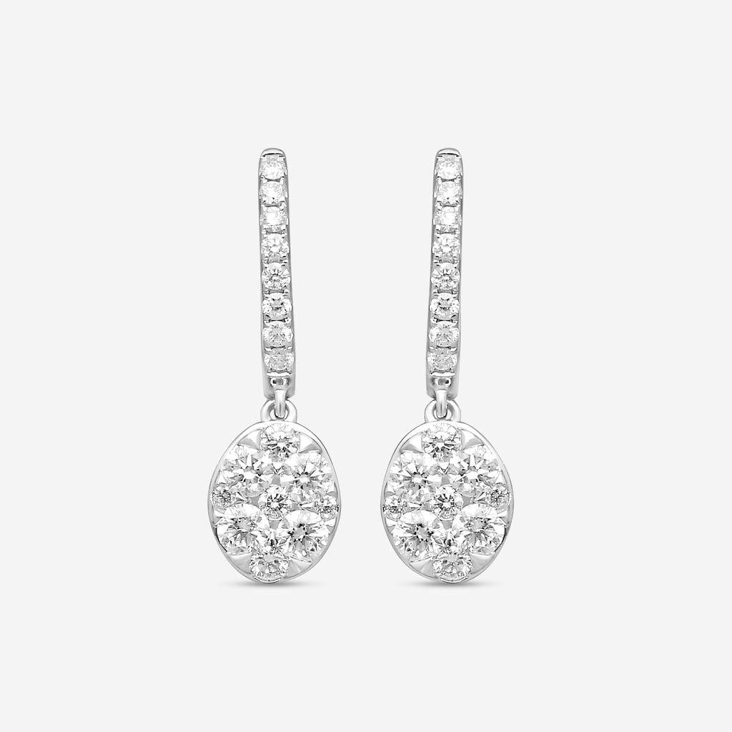 Ina Mar 14K White Gold Diamond Drop Earrings ER29926-CS4WH