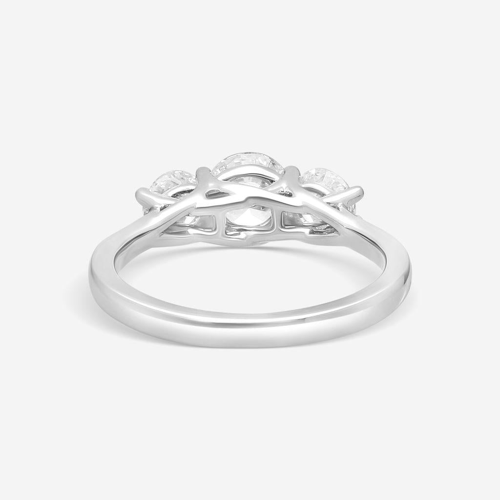 Ina Mar Platinum 1.50 ctw Diamond Engagement Ring Sz. 7 RG79523-CS9WH — view 3