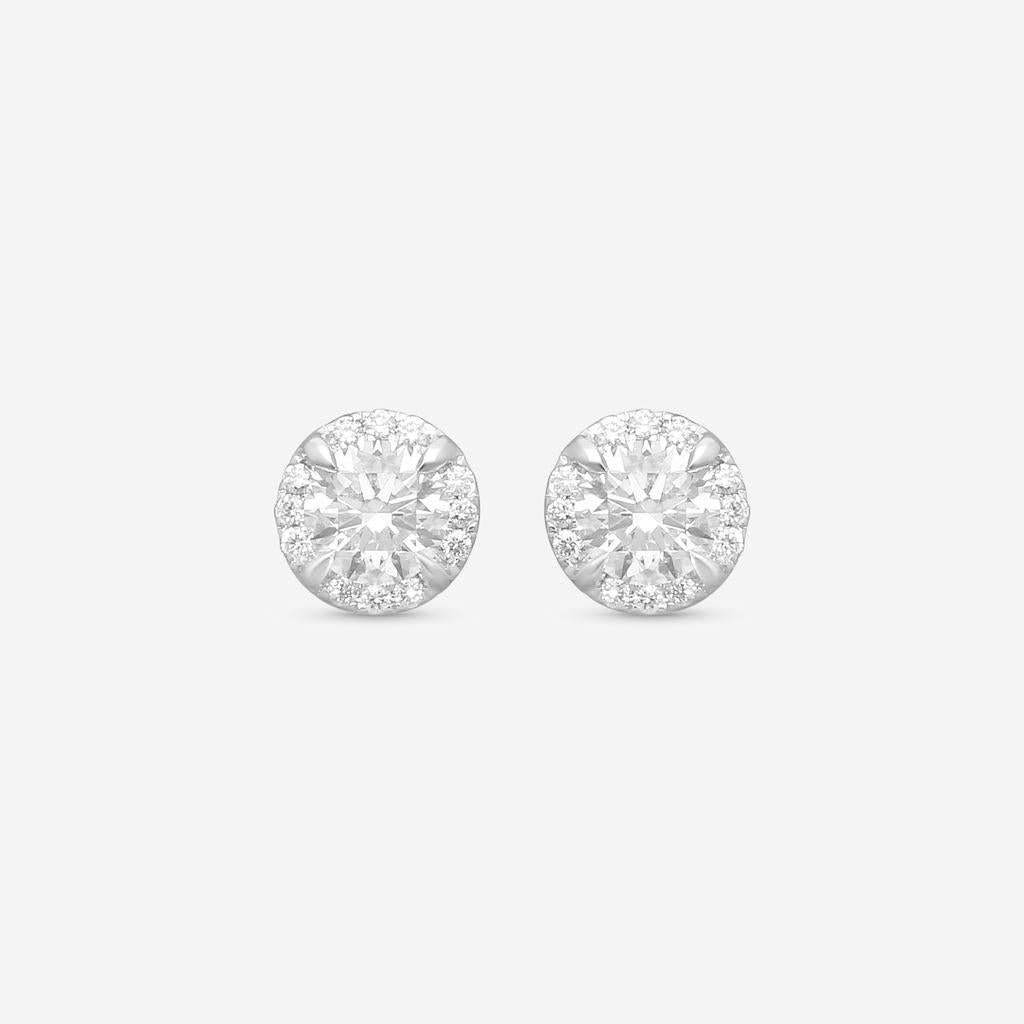 Ina Mar 14K White Gold 1.00ctw Round Diamond Stud Earrings ER36829-CZ4WH