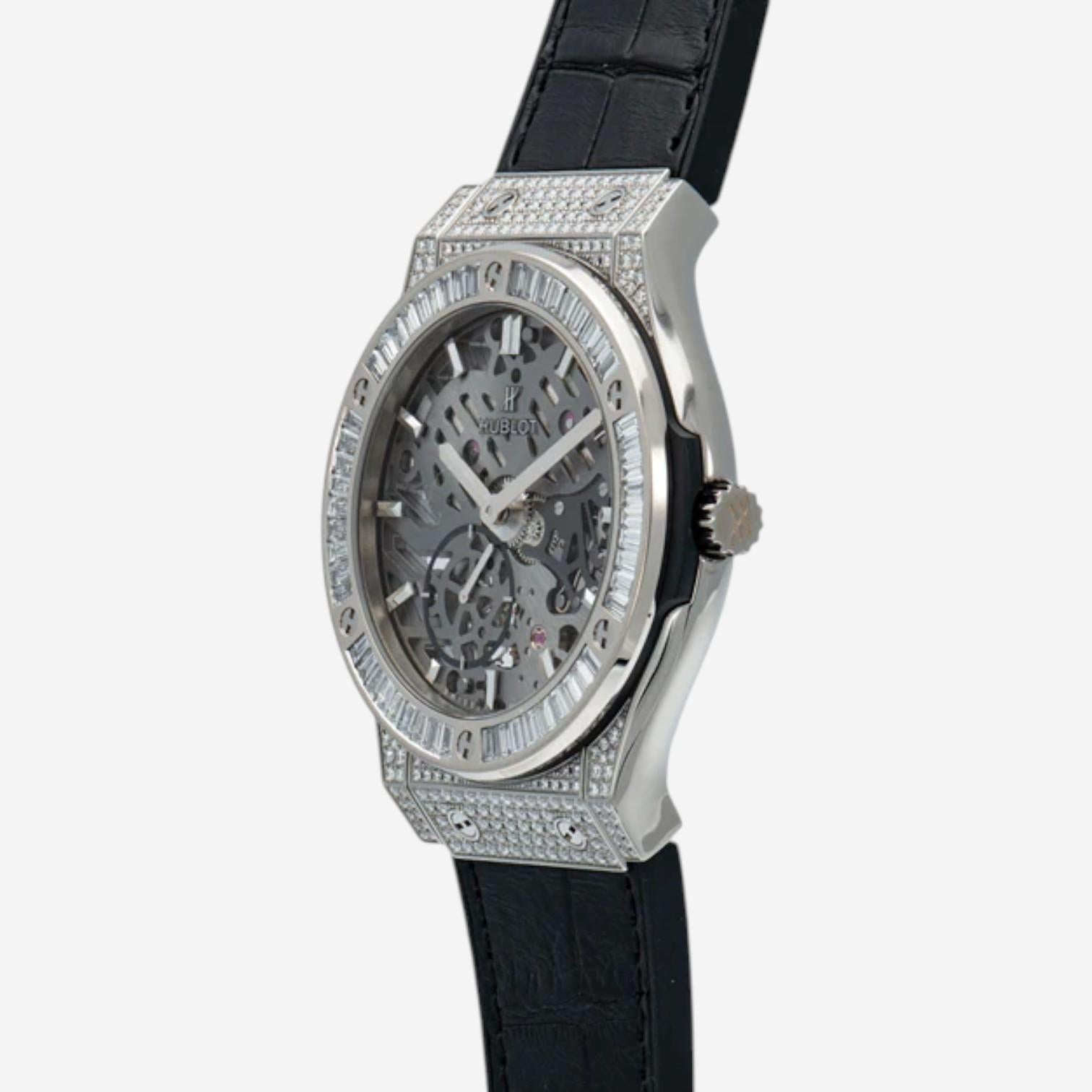 Hublot Classic Fusion Classico Ultra Thin Diamond Titanium Manual Wind Men's Watch 545.N — view 2