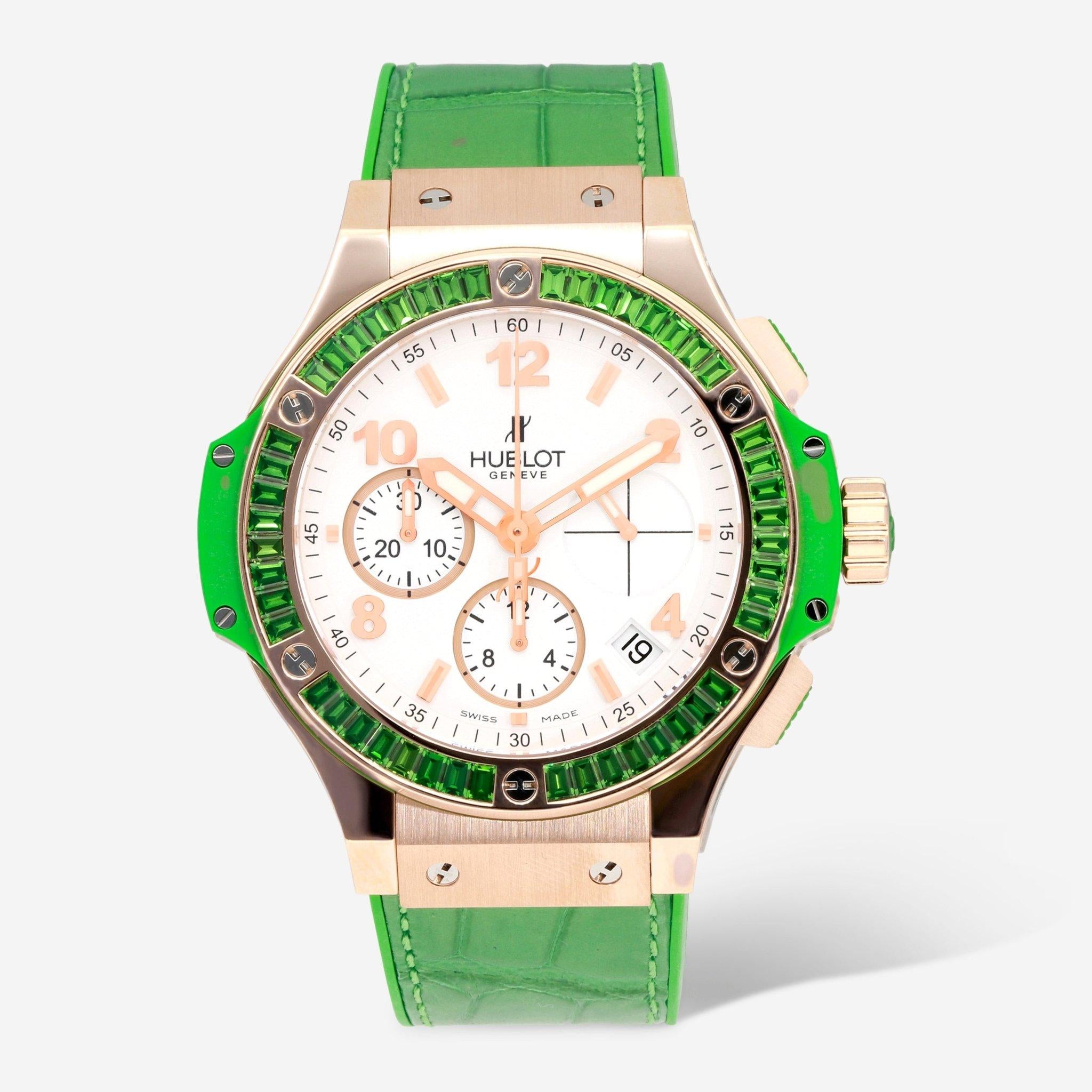 Hublot Big Bang Tutti Frutti Chrono Apple 18K Rose Gold Tsavorite Automatic Ladies Watch 341.PG.2