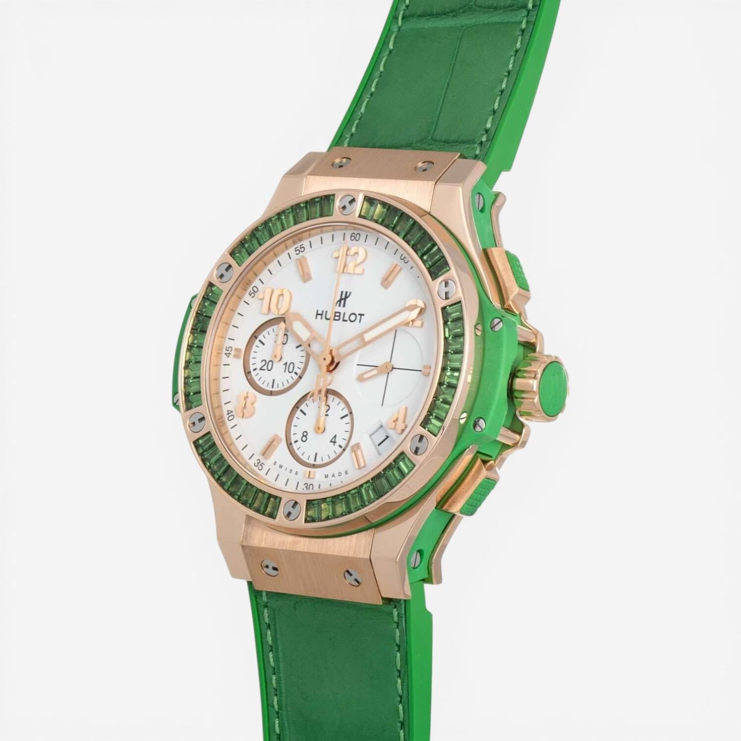 Hublot Big Bang Tutti Frutti Chrono Apple 18K Rose Gold Tsavorite Automatic Ladies Watch 341.PG.2 — view 4