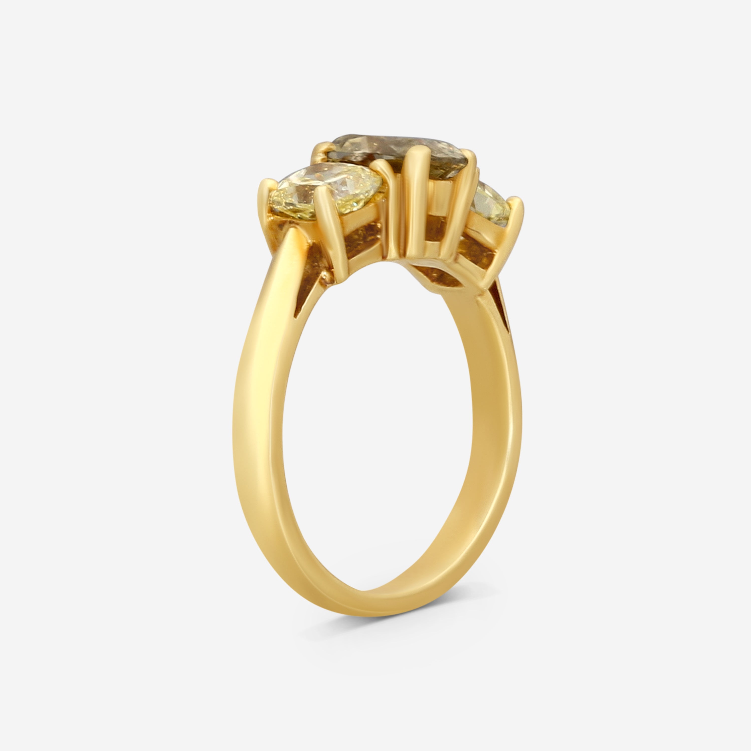 Assael 18K Yellow Gold Diamond Statement Ring Sz. 6 R2762 — view 2