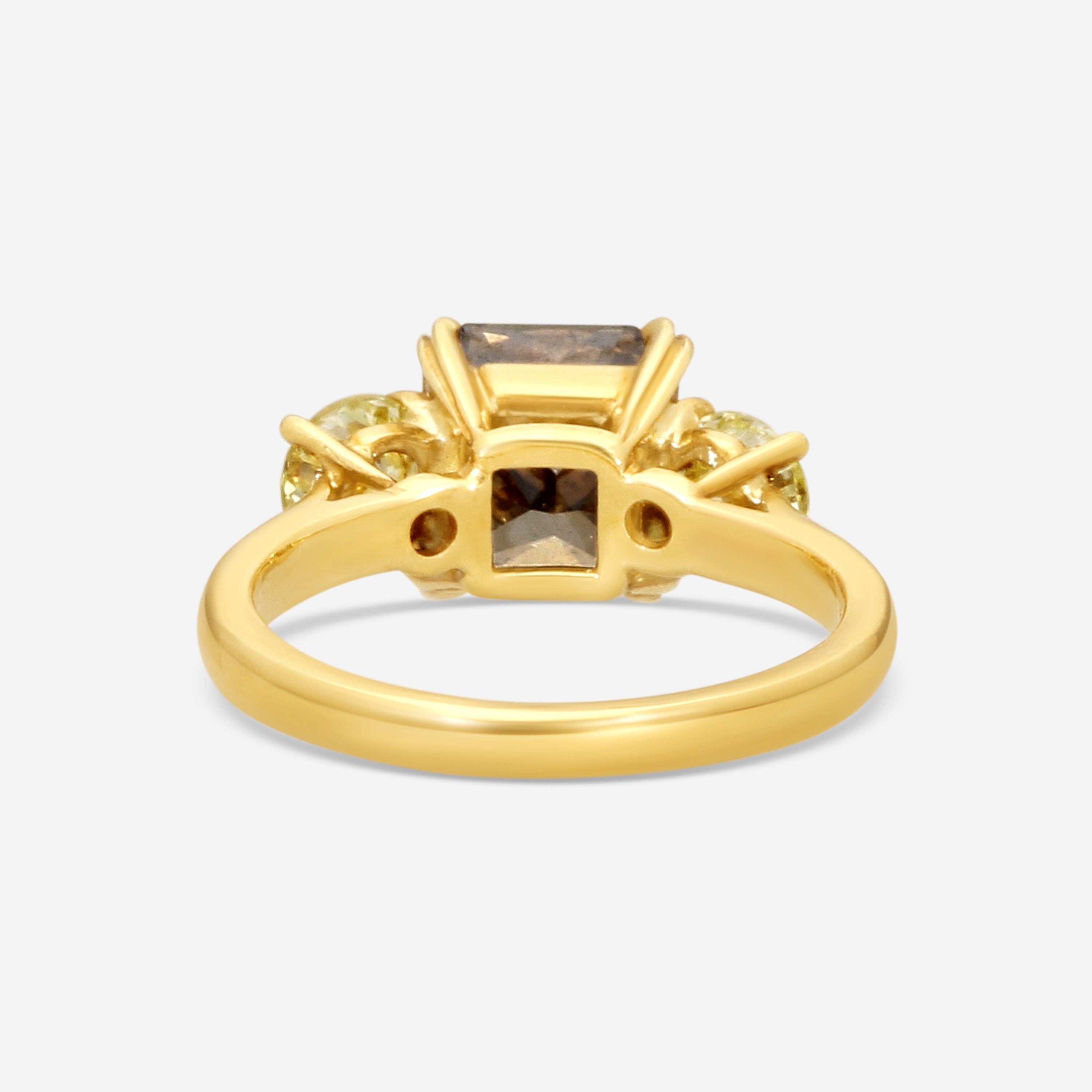 Assael 18K Yellow Gold Fancy Brown & Yellow Diamond Statement Ring Sz. 6 R2946 — view 3