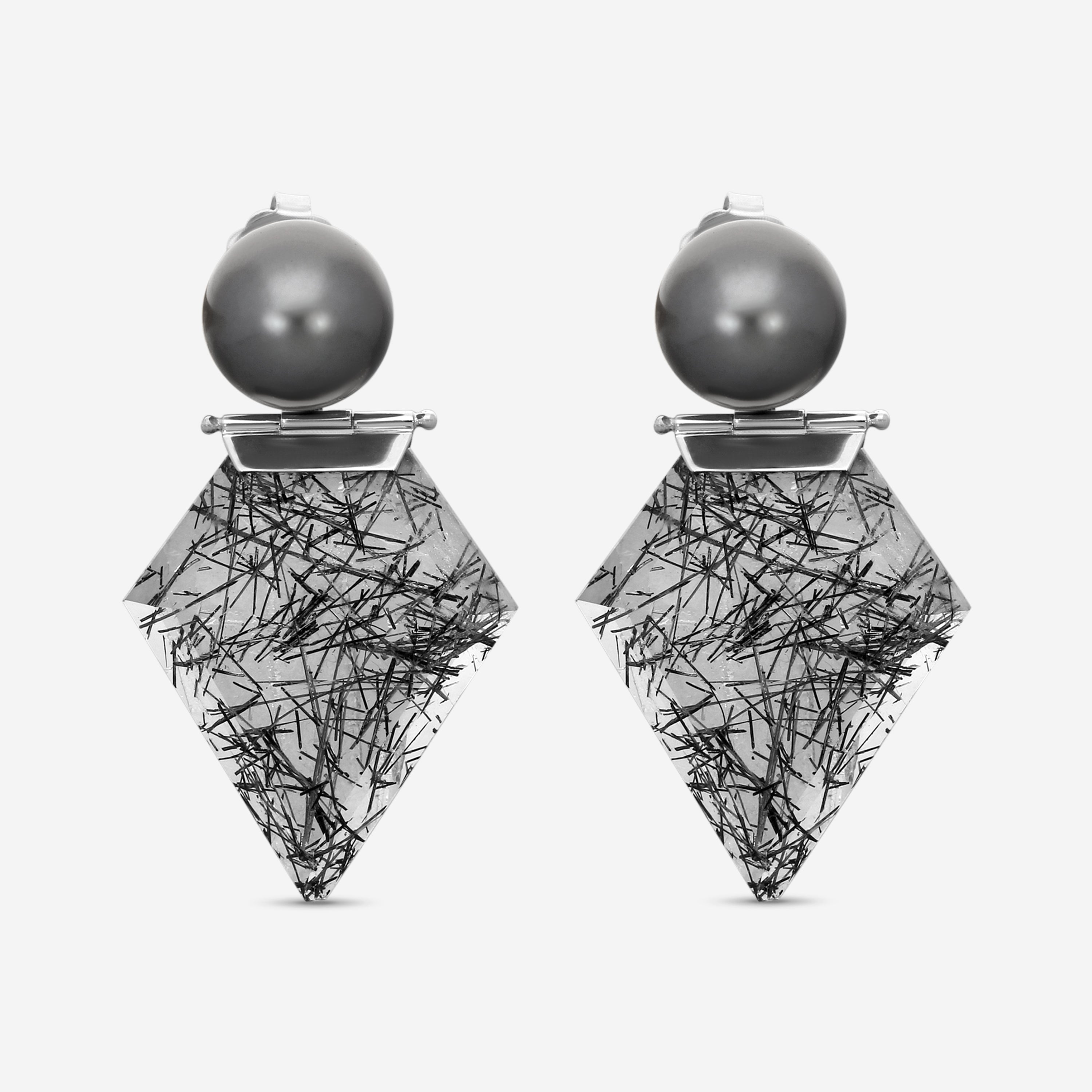 Assael Platinum Multi-Gemstone Hinged Drop Earrings ECO-TTR00002