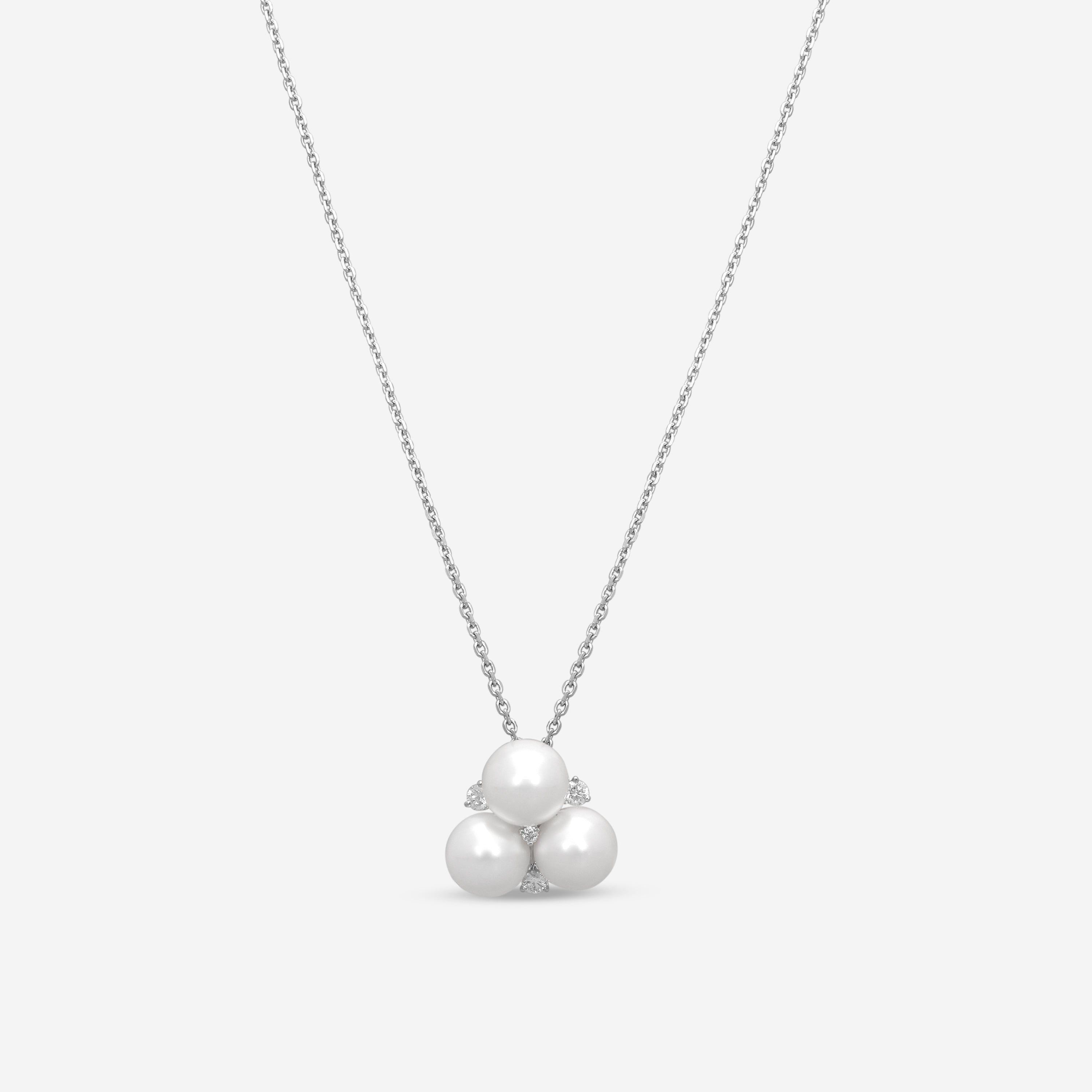 Assael 18K White Gold Diamond & Akoya Cultured Pearl Pendant Necklace P3690