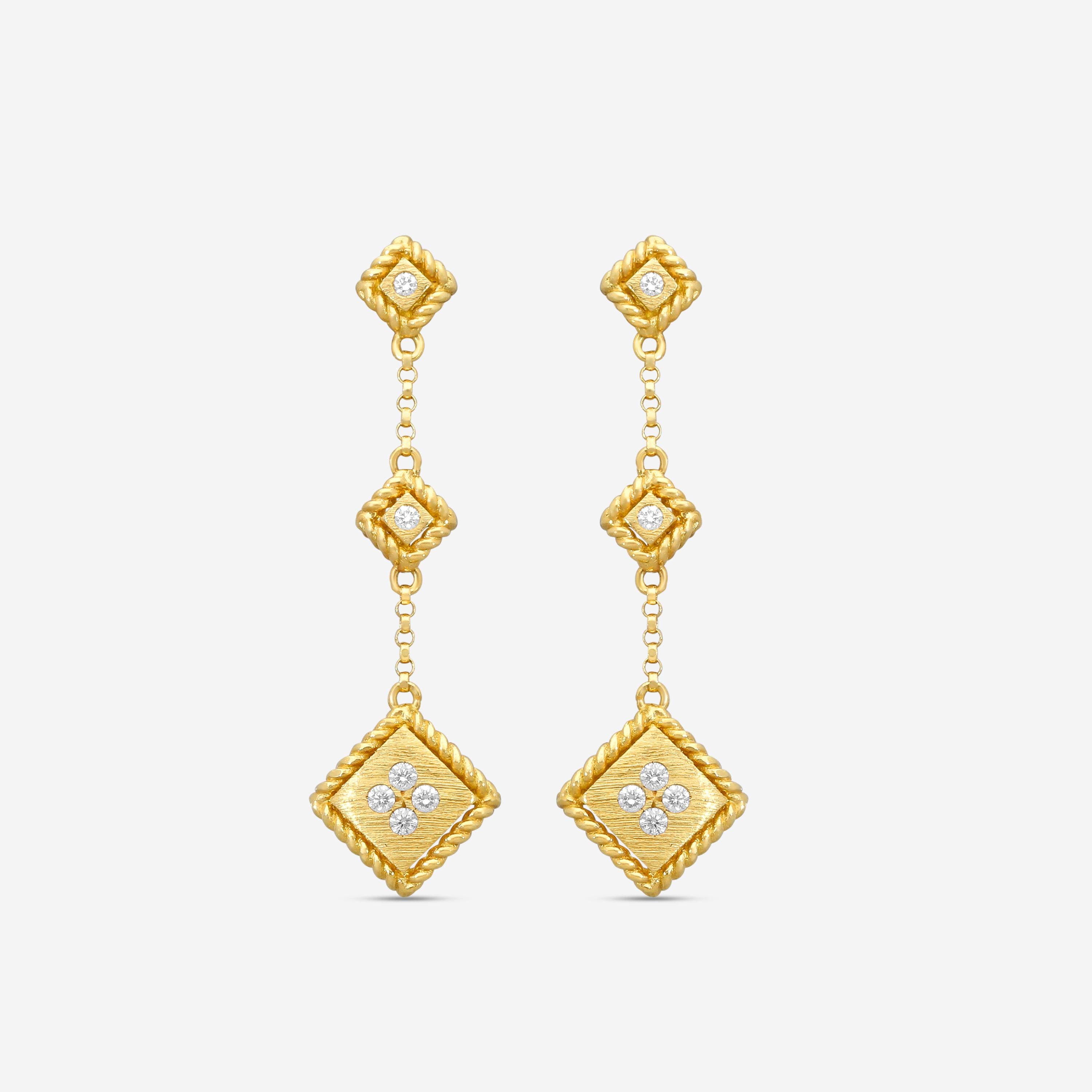 Roberto Coin 18K Yellow Gold Diamond Drop Earrings 7772919AYERX