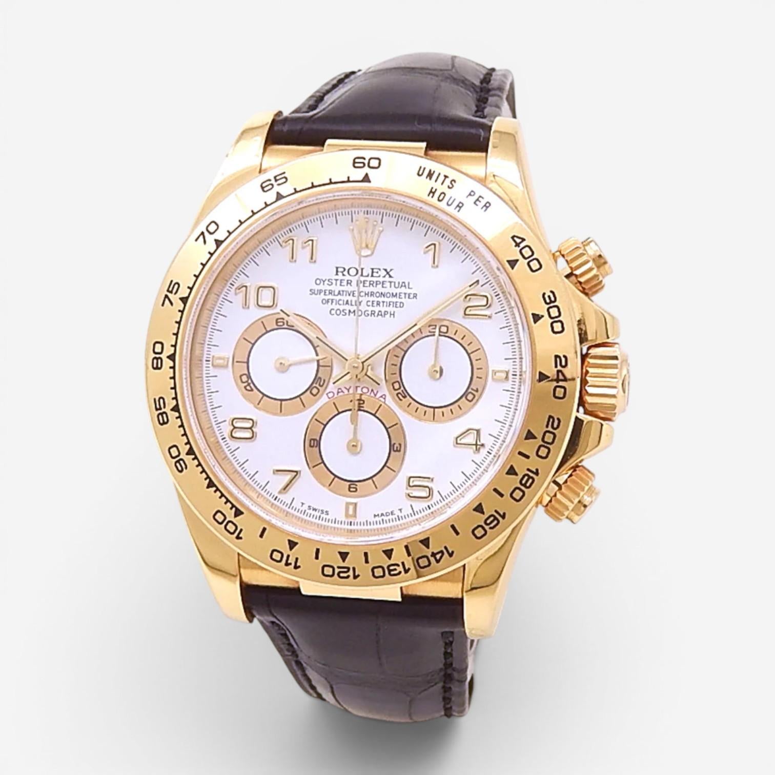 Rolex Zenith Daytona 18k Yellow Gold Automatic Chrono Men's Watch 16518