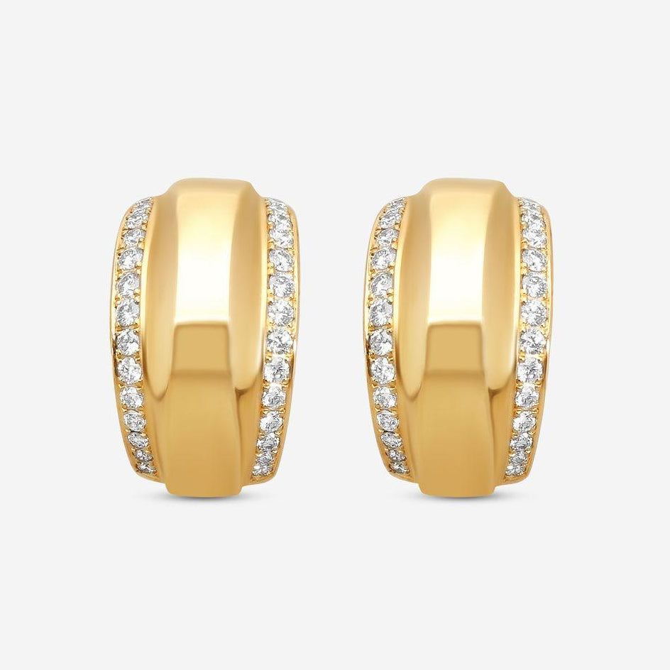 Chopard La Strada 18K Yellow Gold Diamond Clip Earrings 849402-0001