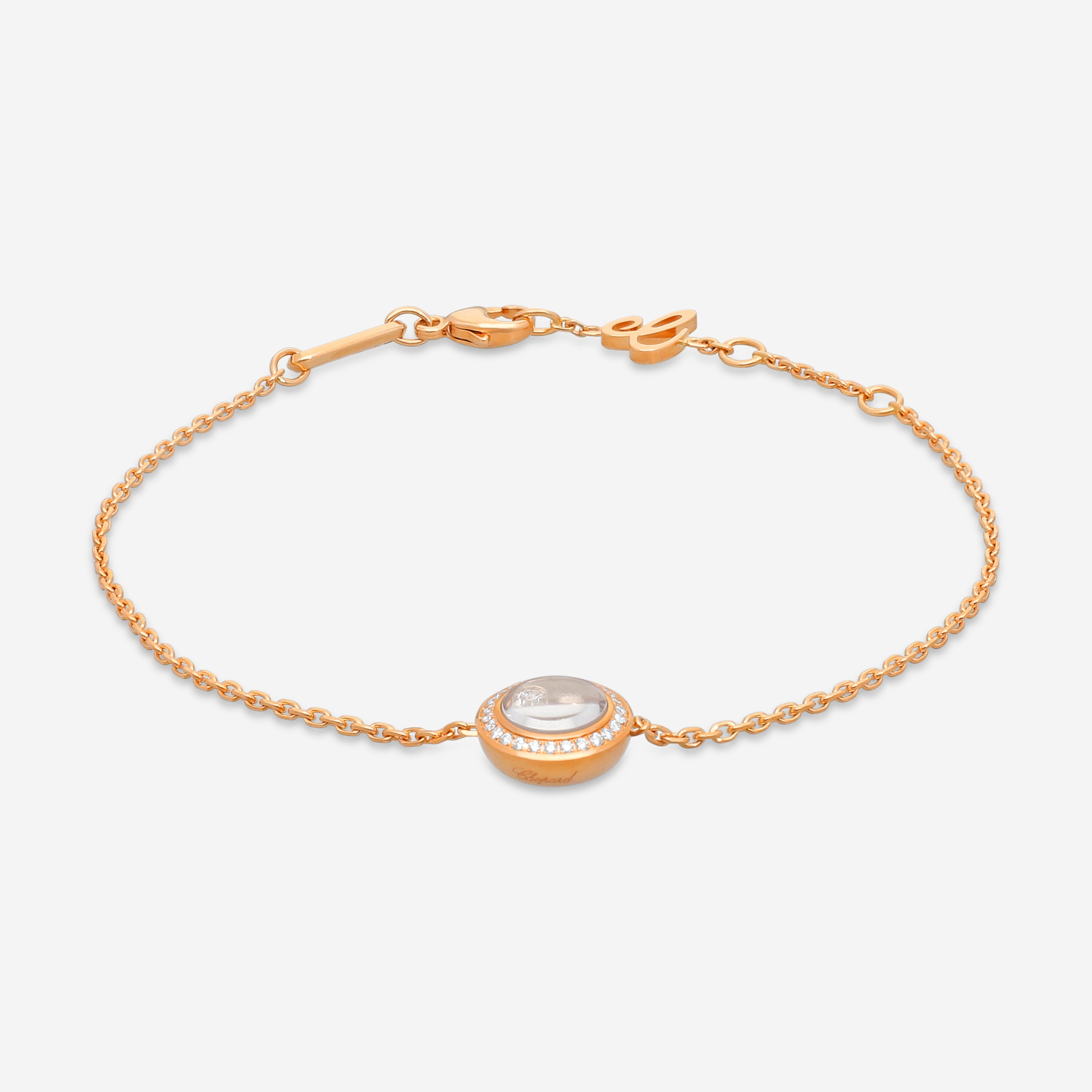 Chopard Happy Diamonds 18K Rose Gold Diamond Bracelet 859562-5002 — view 2