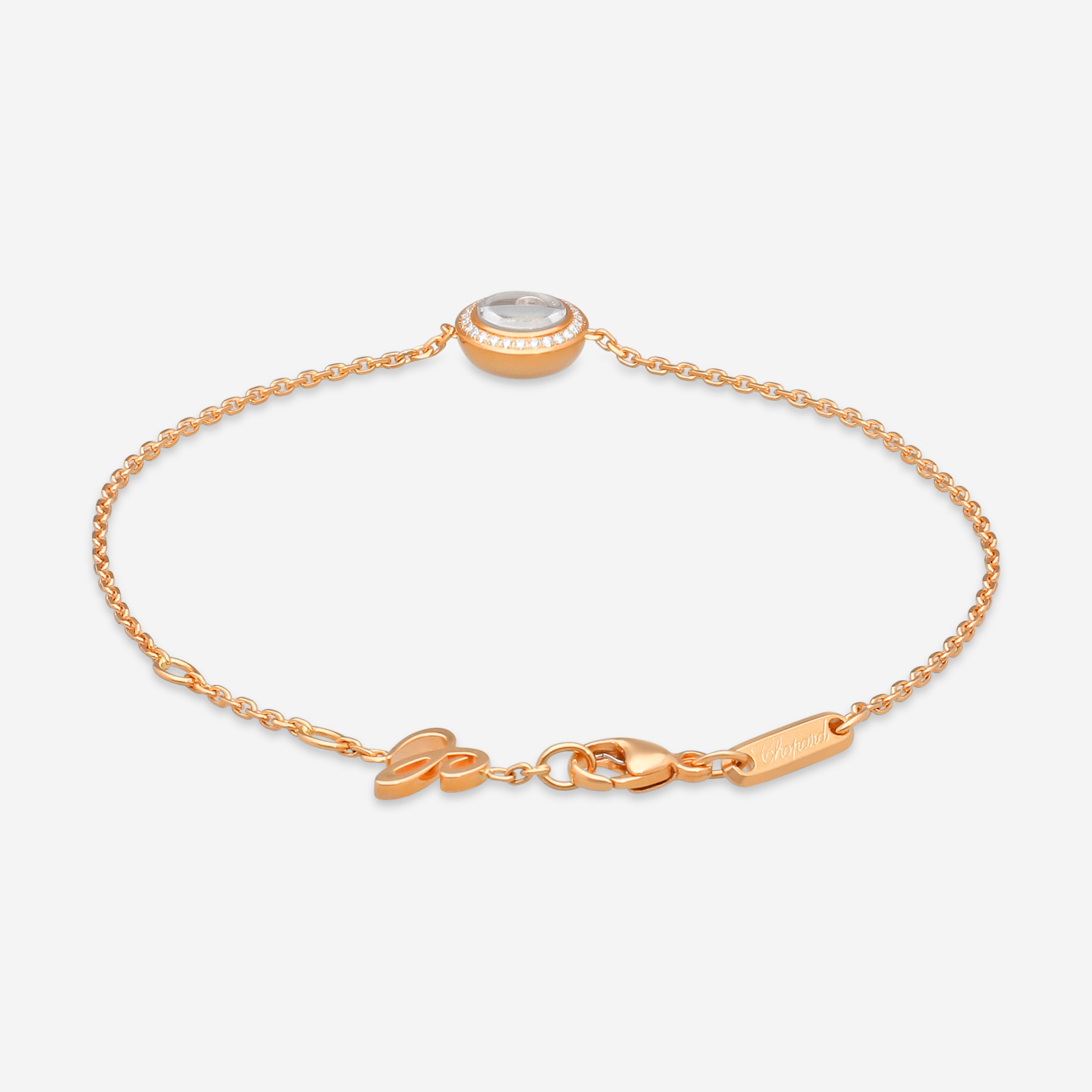 Chopard Happy Diamonds 18K Rose Gold Diamond Bracelet 859562-5002 — view 3