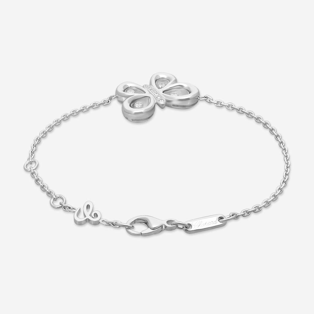 Chopard Happy Diamonds Happy Butterfly 18K White Gold Diamond Bracelet 859511-12 — view 2