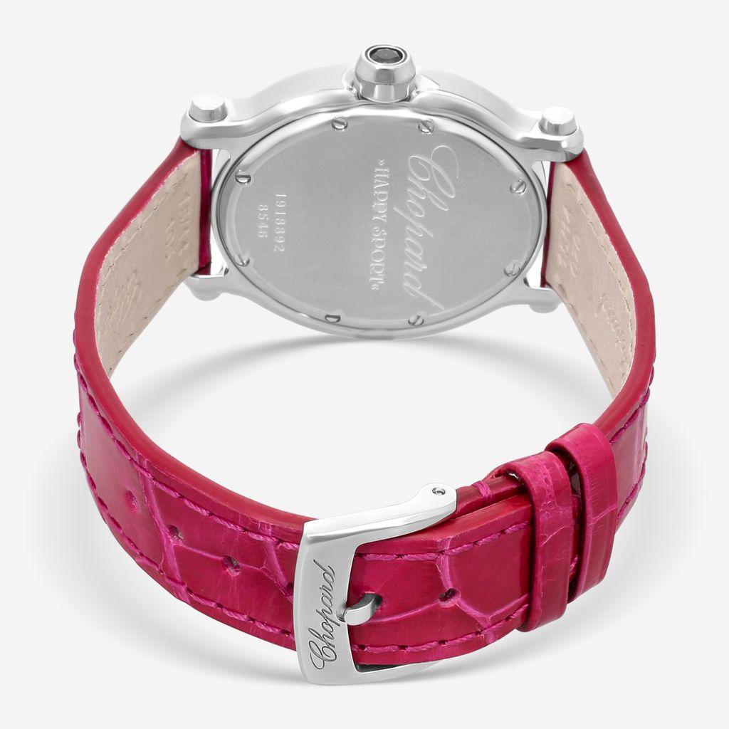 Chopard Happy Sport Stainless Steel Diamond Quartz Ladies Watch 278546-3002 — view 3