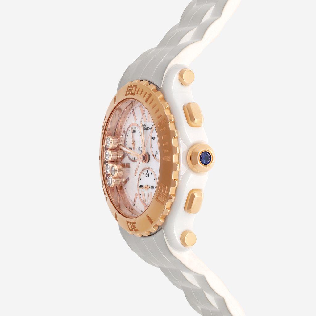 Chopard Happy Sport Round Chronograph Ceramic Diamond Quartz Unisex Watch 288515 — view 2