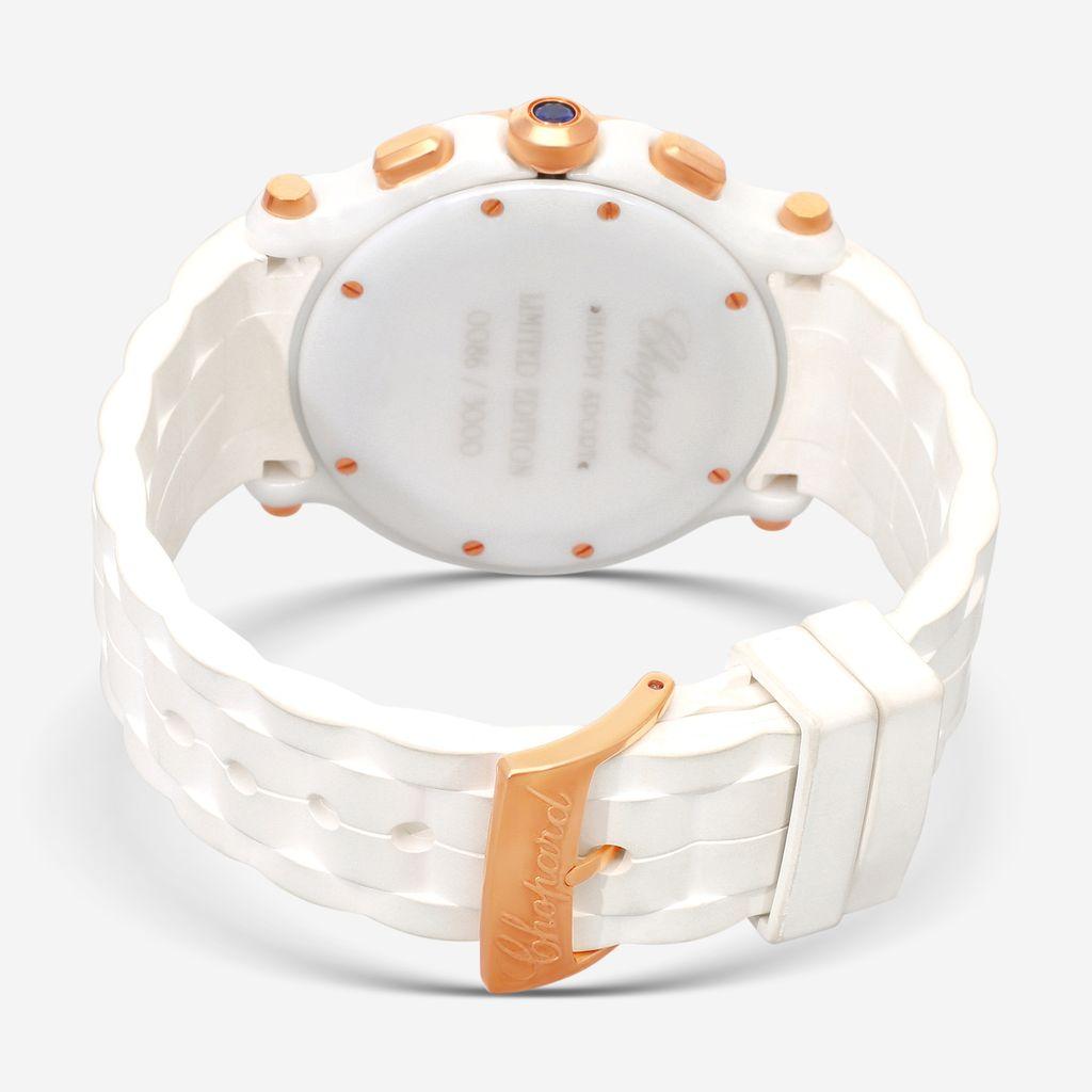 Chopard Happy Sport Round Chronograph Ceramic Diamond Quartz Unisex Watch 288515 — view 3