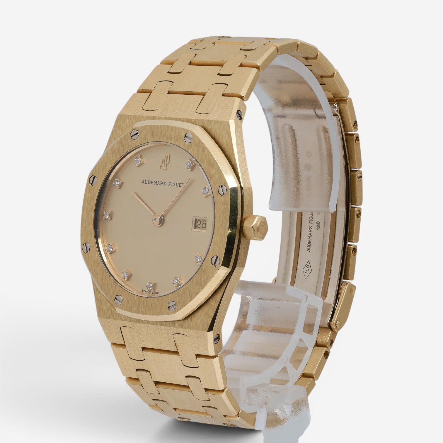 Audemars Piguet Royal Oak 18K Yellow Gold Diamond Quartz Men's Watch 56175ba — view 2