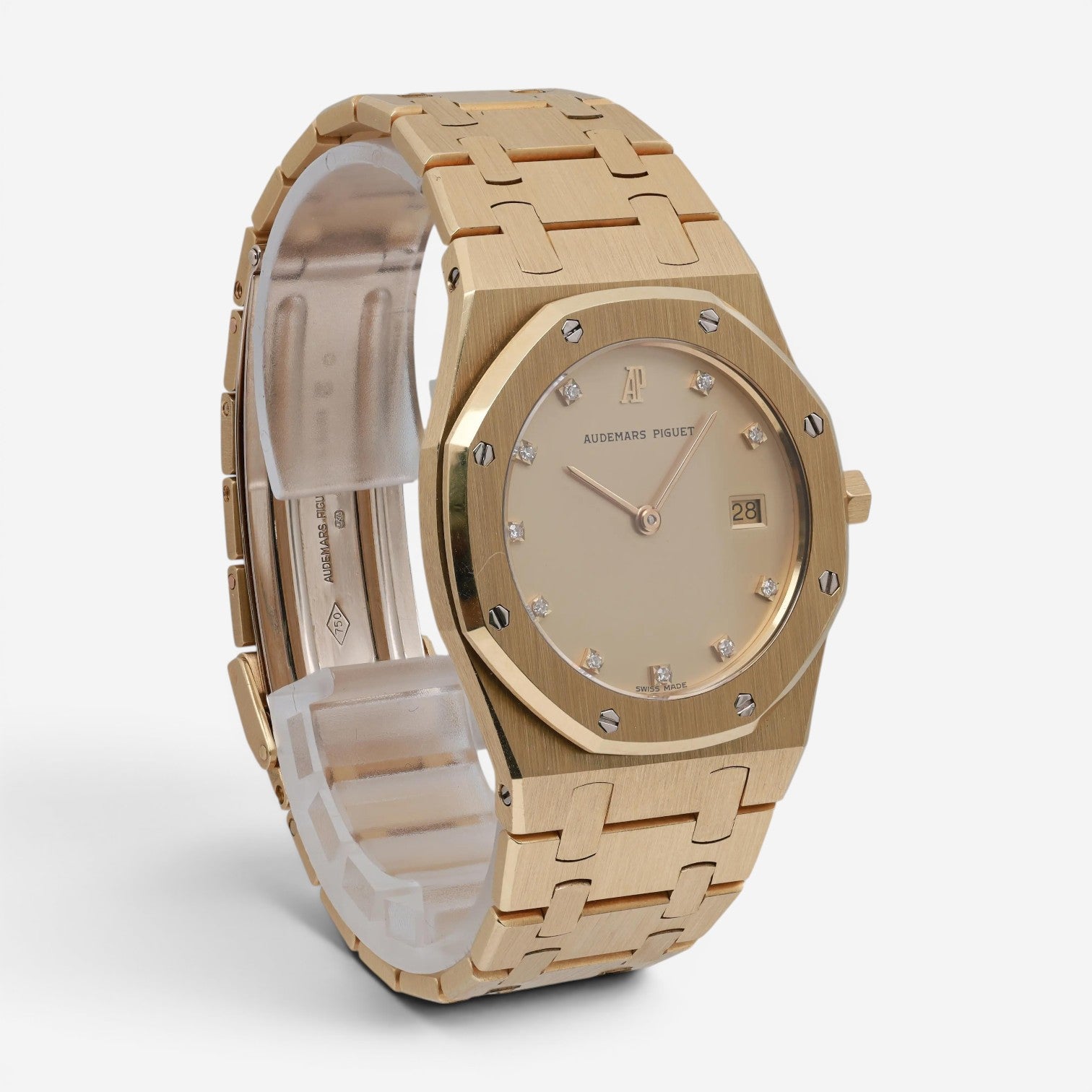 Audemars Piguet Royal Oak 18K Yellow Gold Diamond Quartz Men's Watch 56175ba — view 3