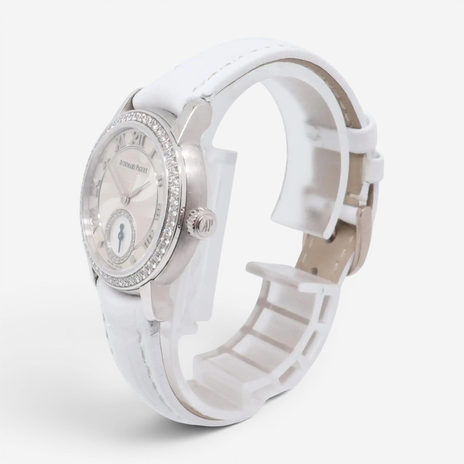 Audemars Piguet Jules 18K White Gold Diamond Manual Wind Ladies Watch 77228BC — view 2