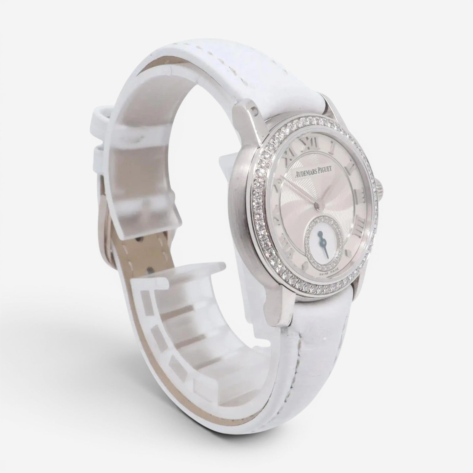 Audemars Piguet Jules 18K White Gold Diamond Manual Wind Ladies Watch 77228BC — view 3