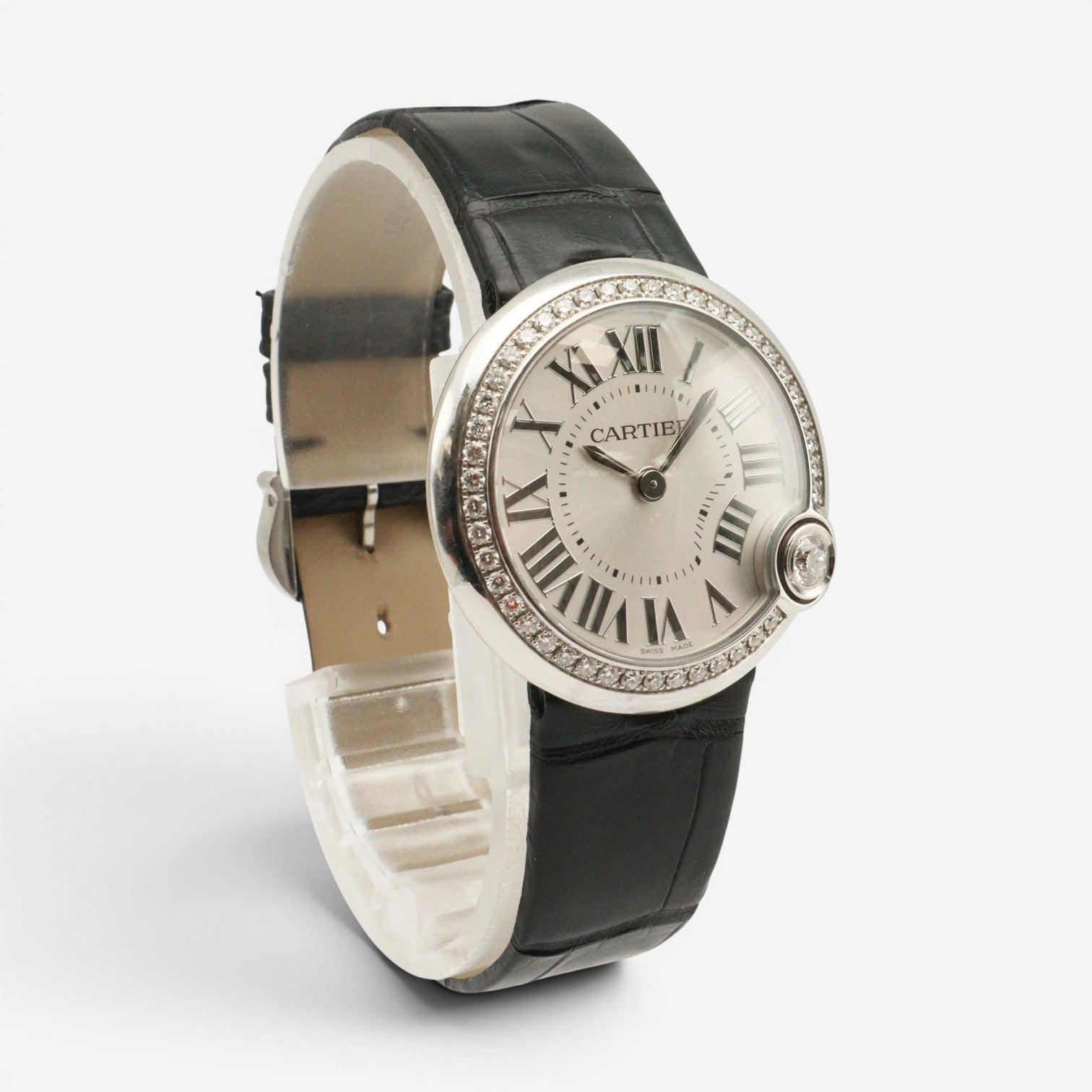 Cartier Ballon Blanc Stainless Steel Diamond Quartz Ladies Watch W4BL0003 — view 3