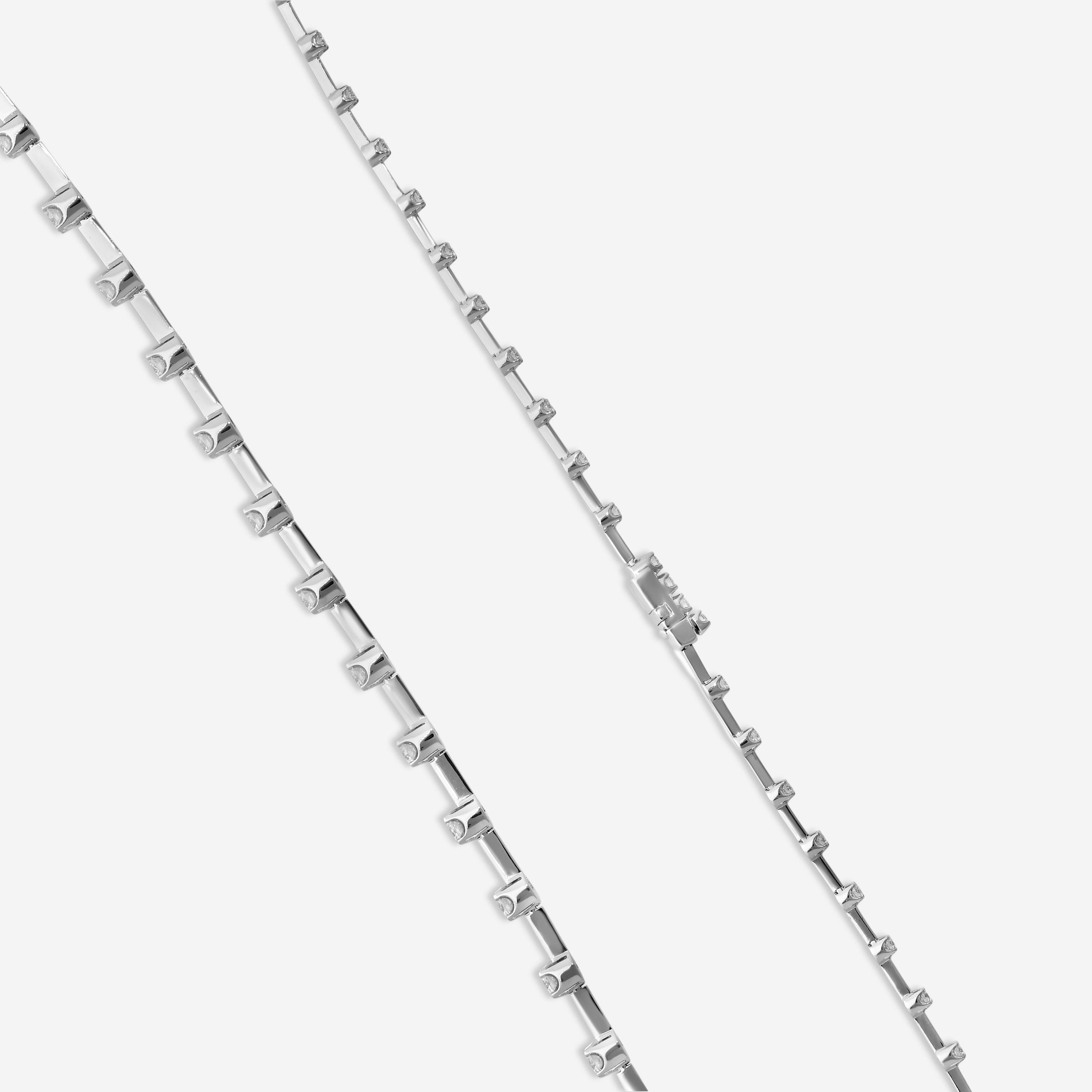 Mémoire Serena Eternity 18K White Gold Station Necklace CNDD131-18KW — view 3