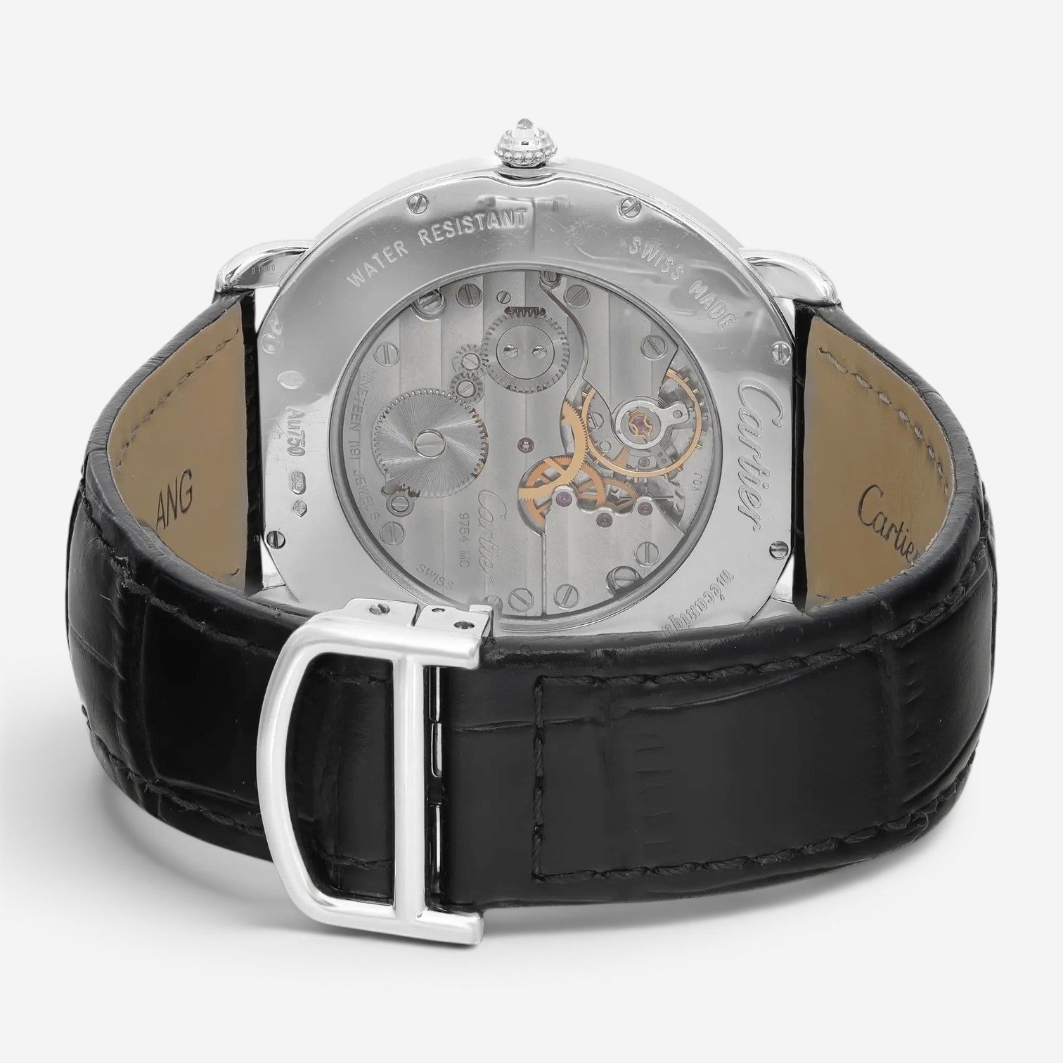 Cartier Ronde Louis 18K White Gold Diamond Manual Wind Men's Watch WR007002 — view 4