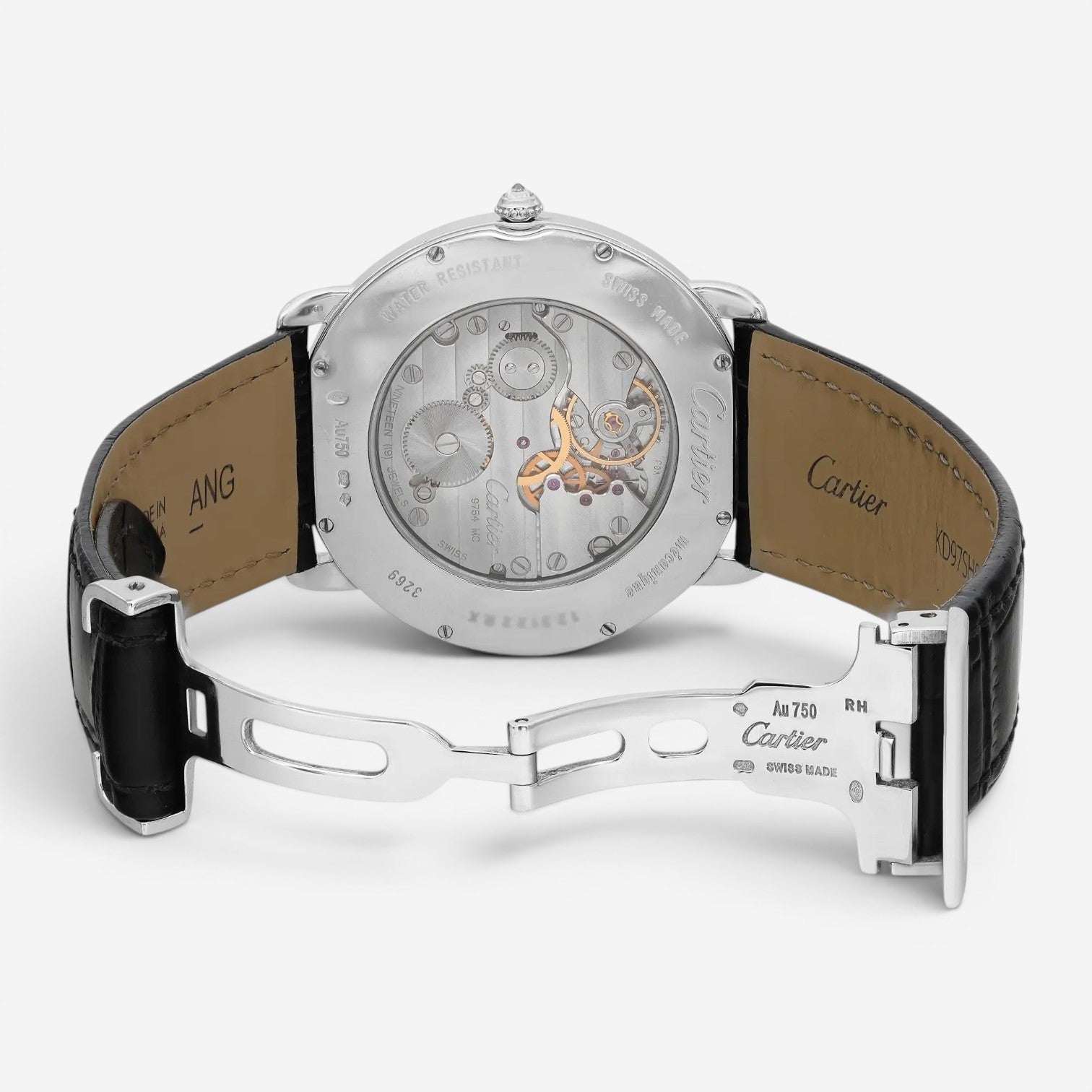 Cartier Ronde Louis 18K White Gold Diamond Manual Wind Men's Watch WR007002 — view 5