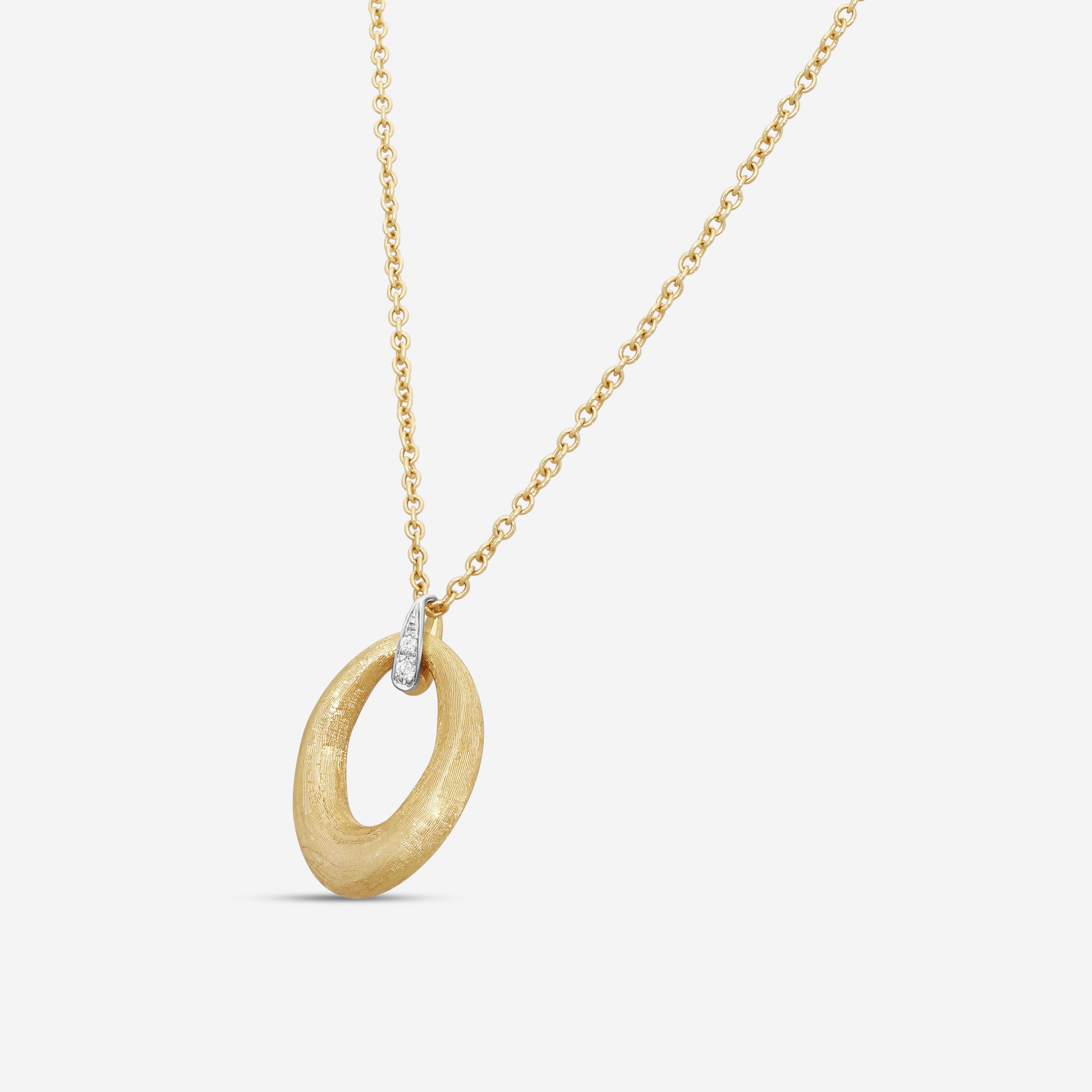 Marco Bicego Lucia 18K Yellow Gold Diamond Pendant Necklace CB2568_BYWQ6 — view 3