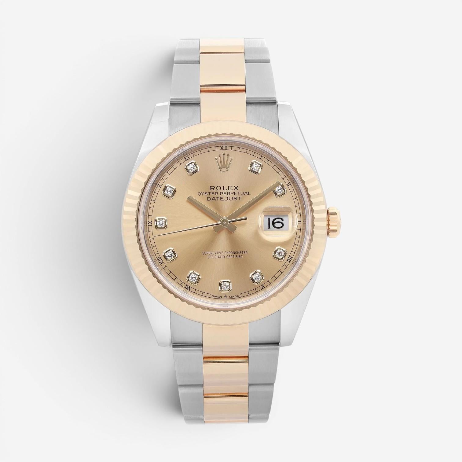 Rolex Datejust Stainless Steel Diamond Automatic Men's Watch 126333