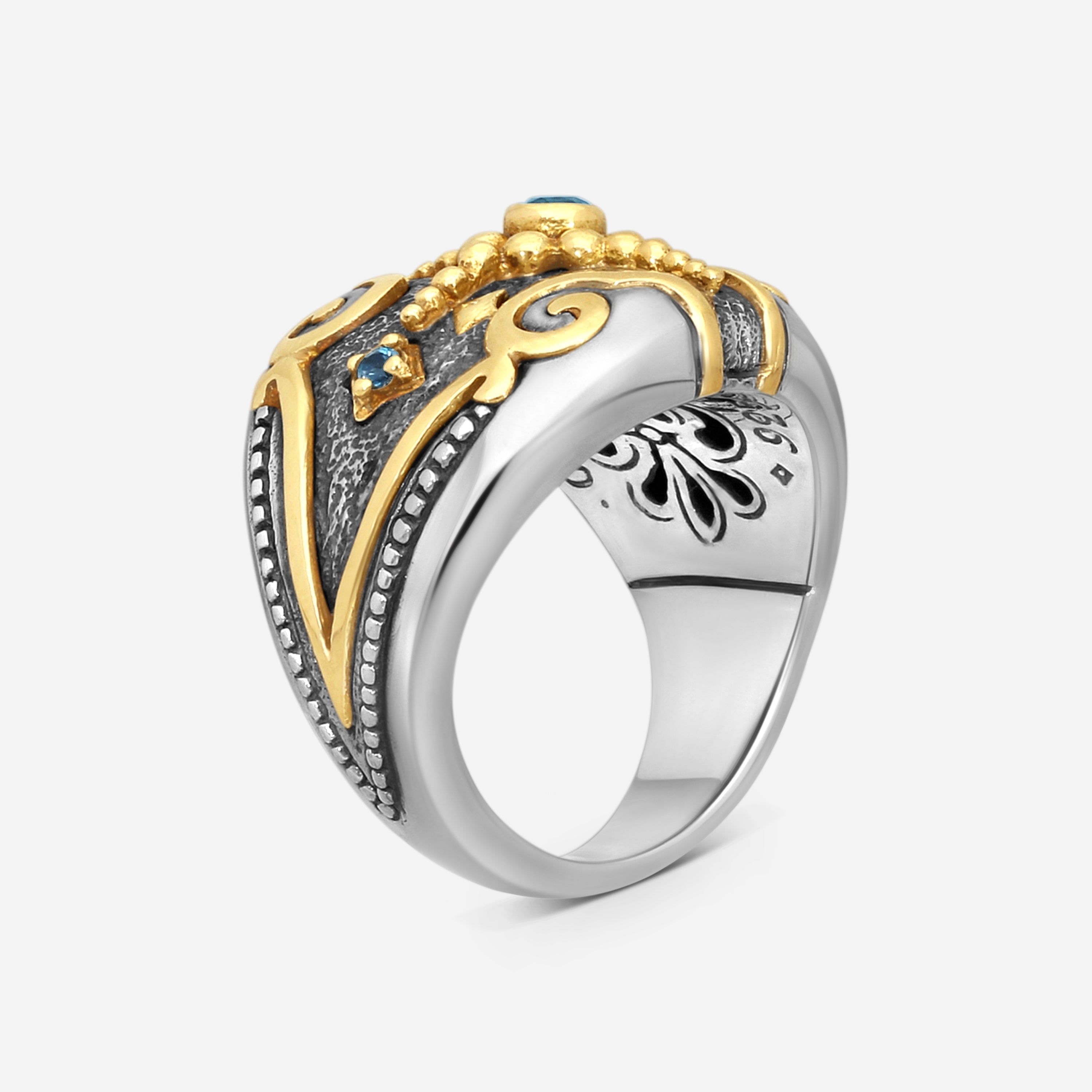 Konstantino Angelic Sterling Silver & 18K Yellow Gold Ring Sz.7 DKJ928-298-S7 — view 2