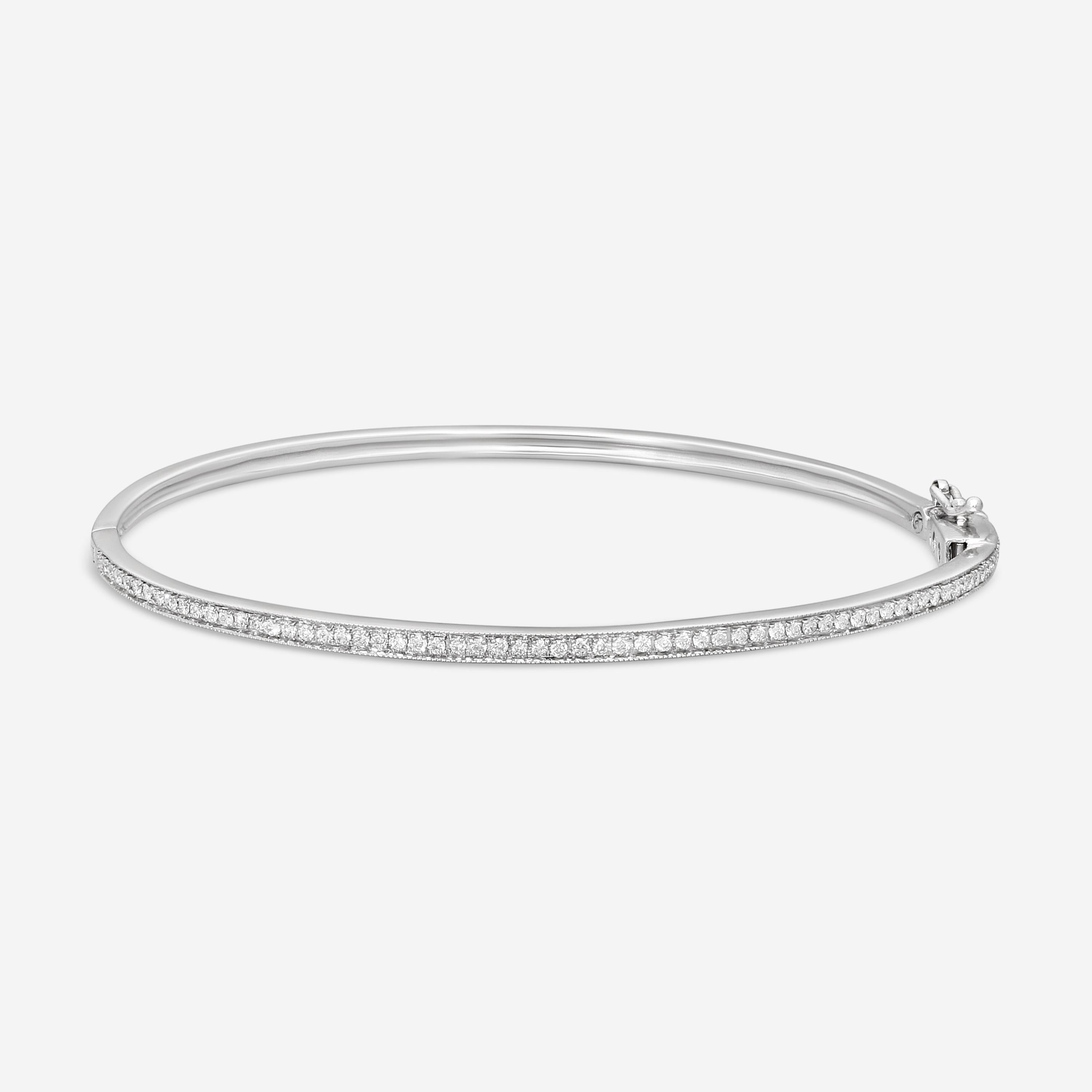Leslie Greene 18K White Gold Diamond Bangle Bracelet B52164W