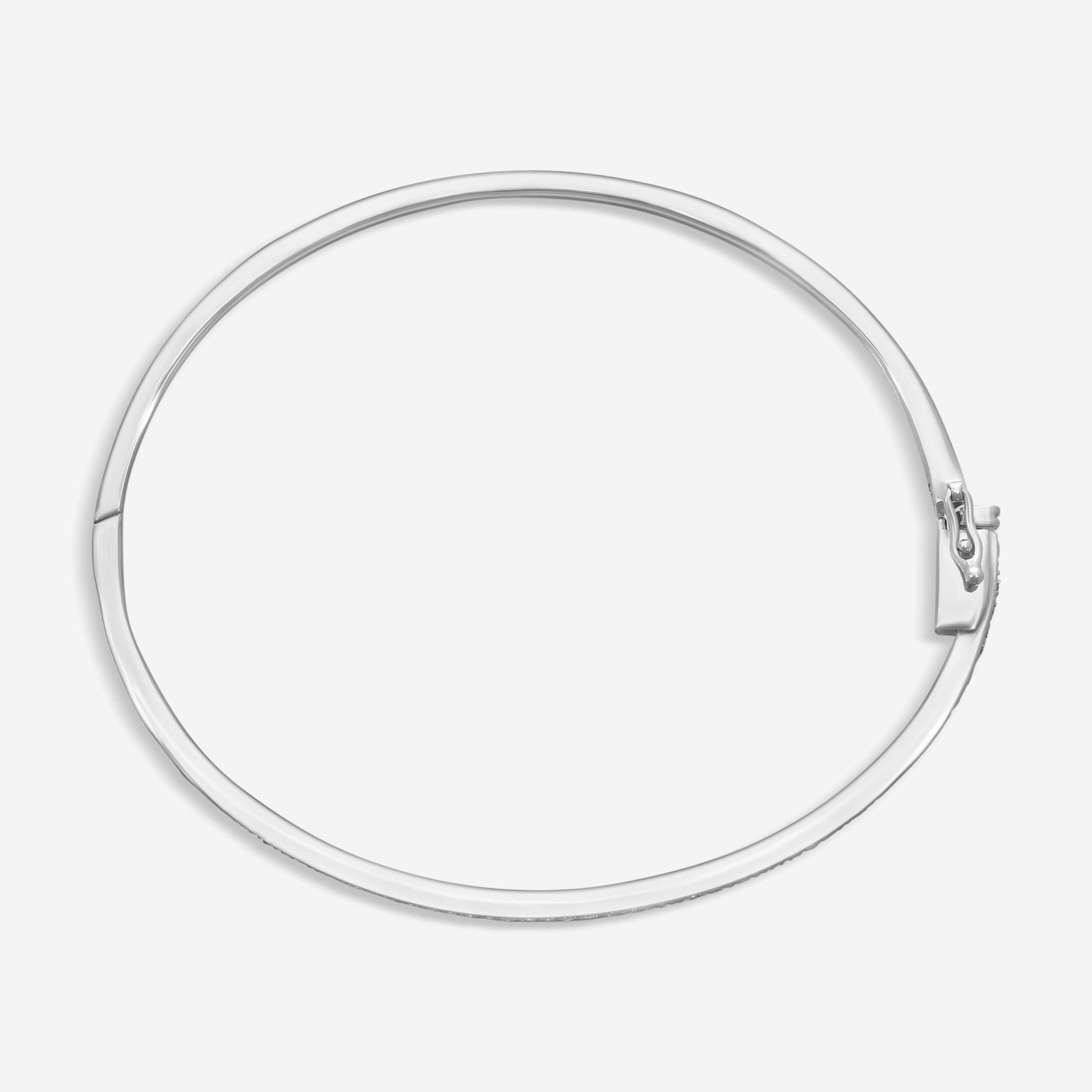 Leslie Greene 18K White Gold Diamond Bangle Bracelet B52164W — view 2