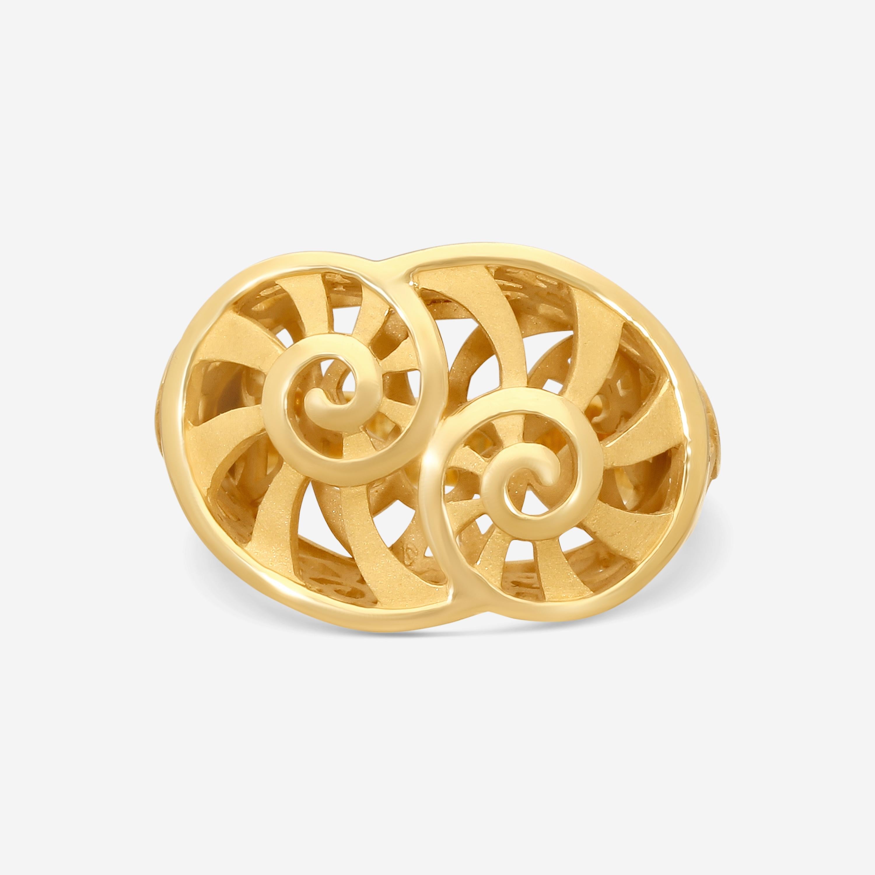 Carrera Y Carrera 18K Yellow Gold Statement Ring Sz. 7.75 DA12350-01 — view 2