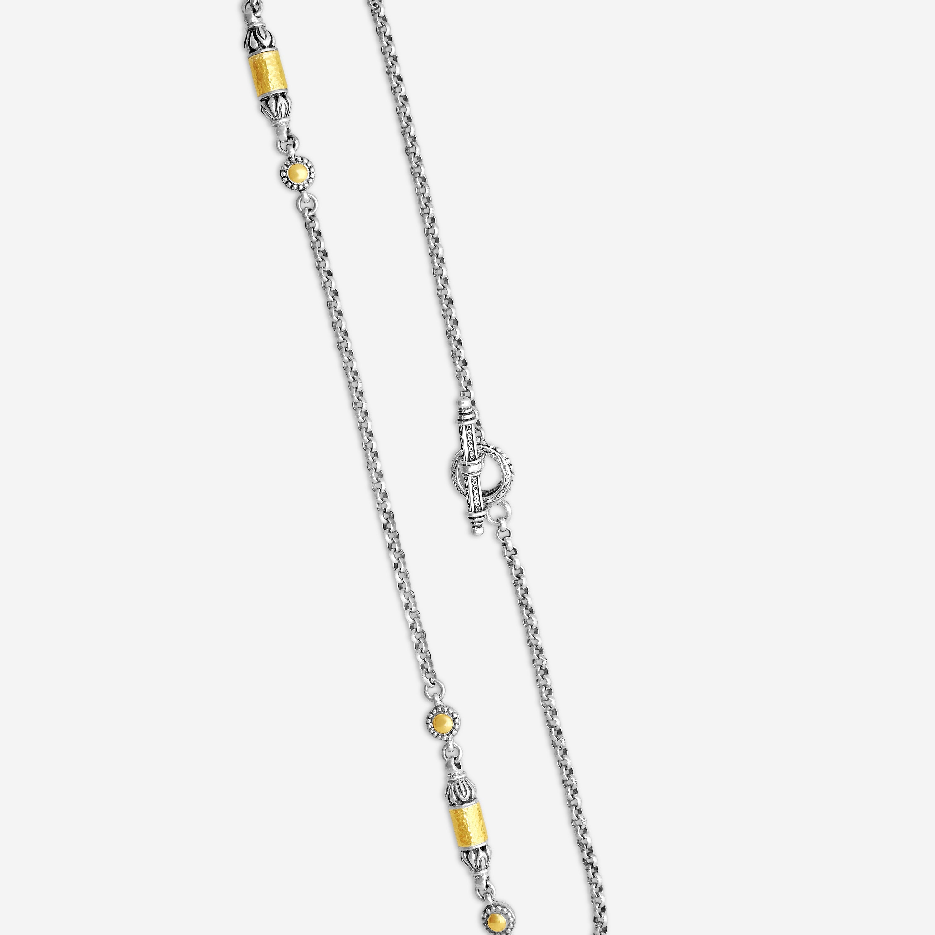 Konstantino Aspasia Sterling Silver & 18K Yellow Gold Necklace KOKJ259-130-18-2U — view 3