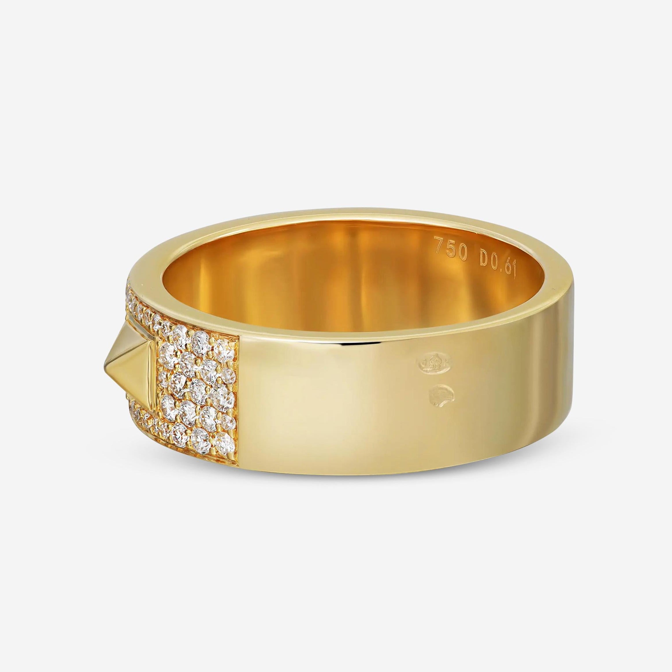 Messika Spiky 18K Yellow Gold Diamond Band Ring Sz. 6.5 05437-YG-53 — view 3