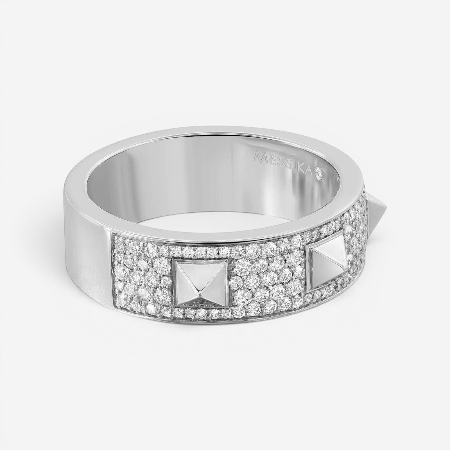 Messika Spiky 18K White Gold Diamond Band Ring Sz. 8.25 05437-WG-57 — view 3