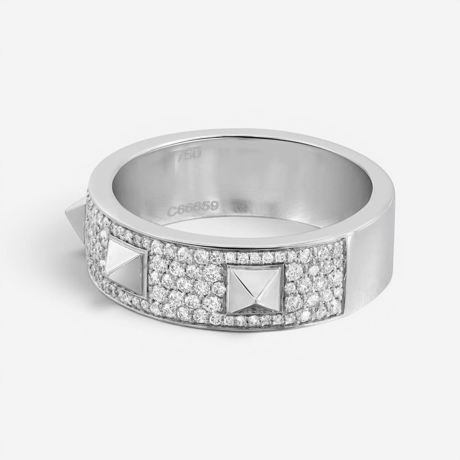Messika Spiky 18K White Gold Diamond Band Ring Sz. 8.25 05437-WG-57 — view 4