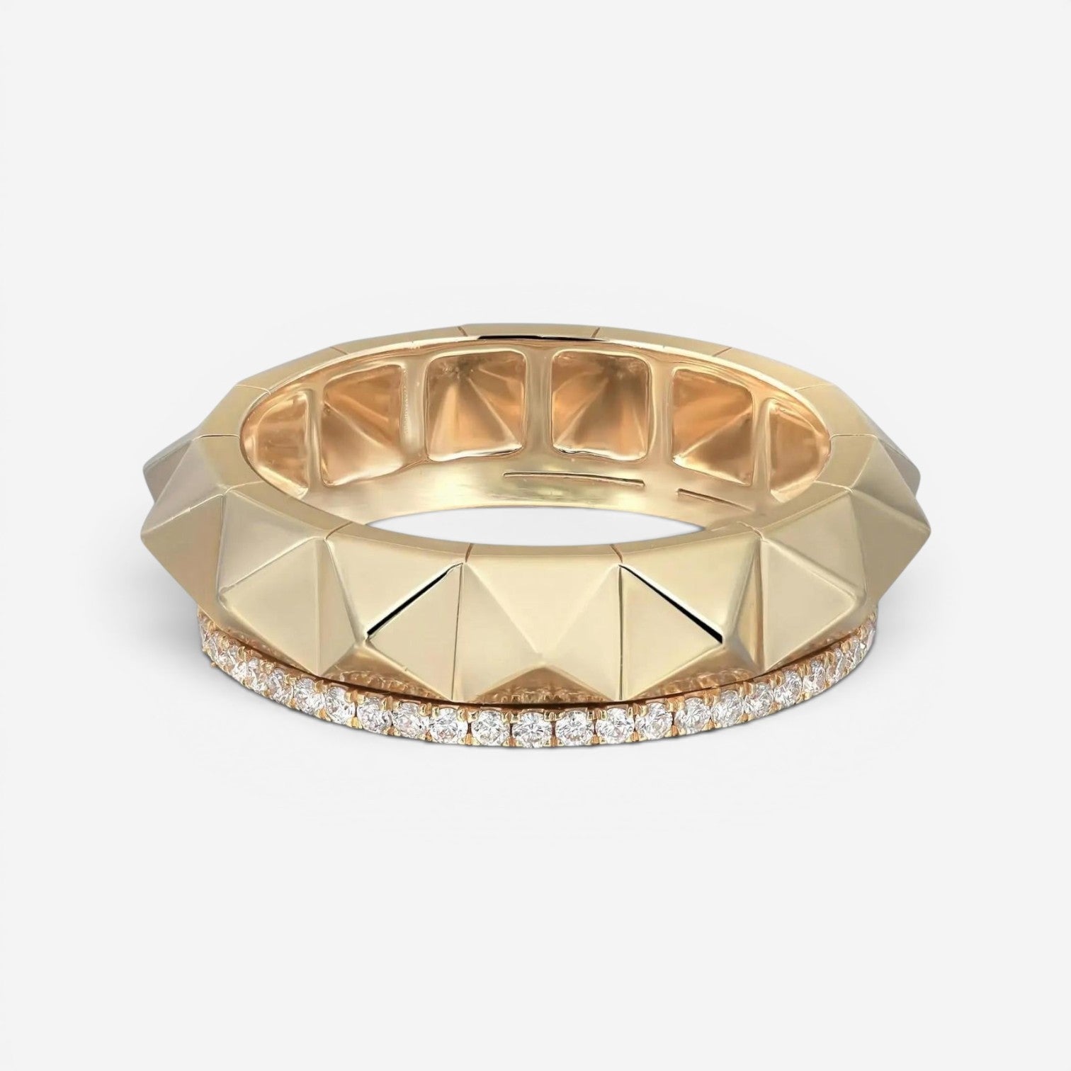 Messika Spiky Gatsby 18K Yellow Gold Diamond Band Ring Sz. 6.25 05647-YG-52 — view 3