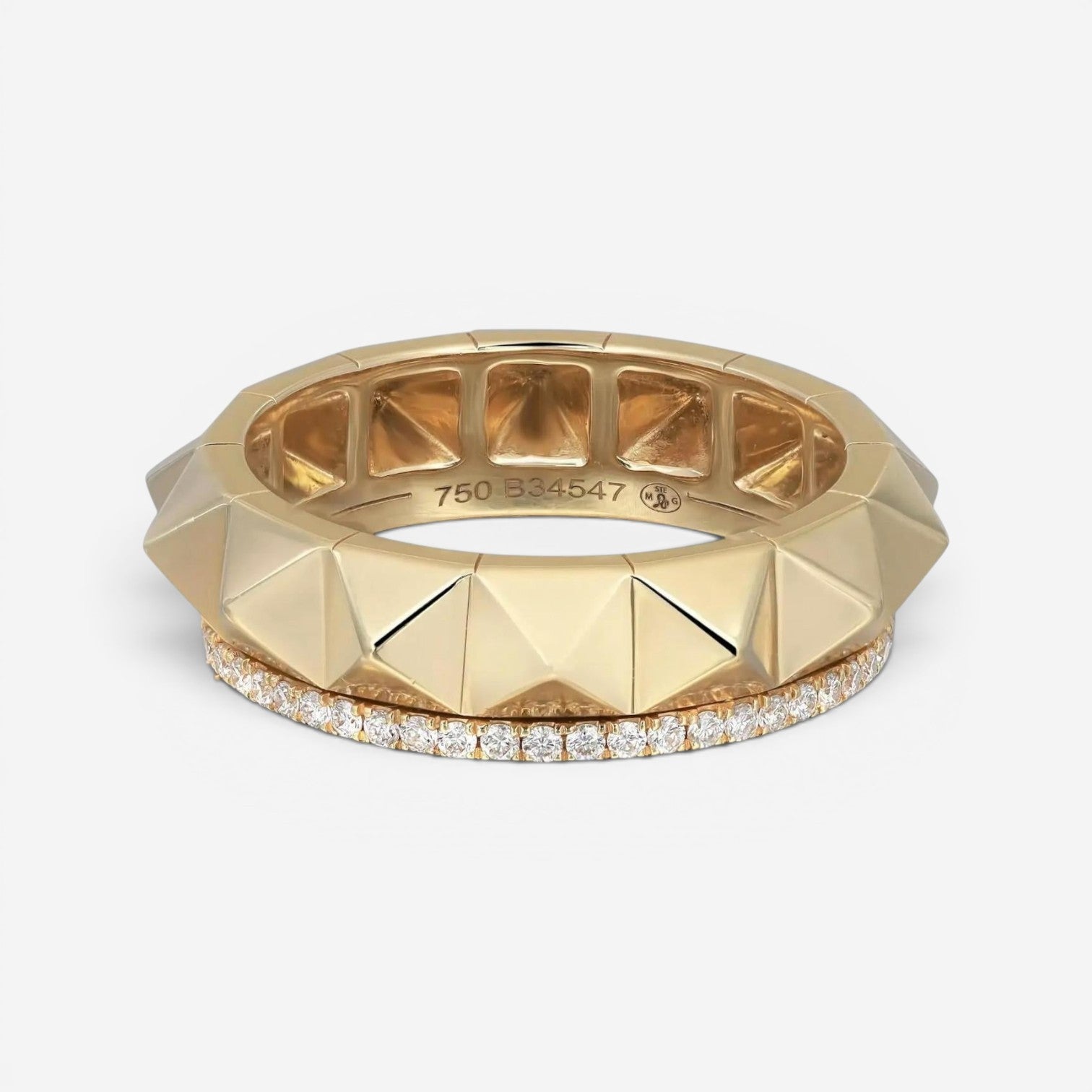 Messika Spiky Gatsby 18K Yellow Gold Diamond Band Ring Sz. 6.25 05647-YG-52 — view 4
