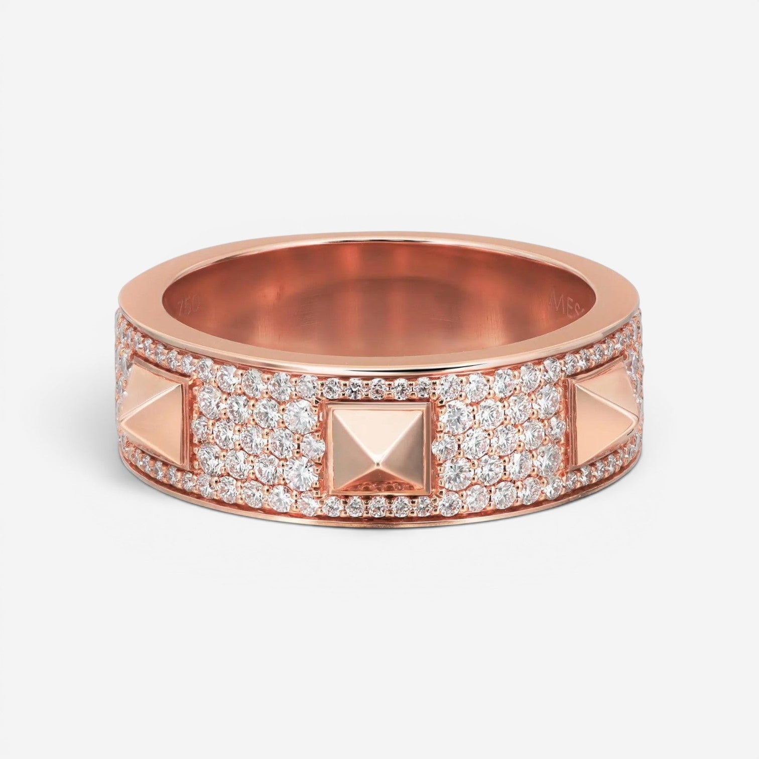 Messika Spiky 18K Rose Gold Diamond Band Ring Sz. 6.25 05437-PG-52