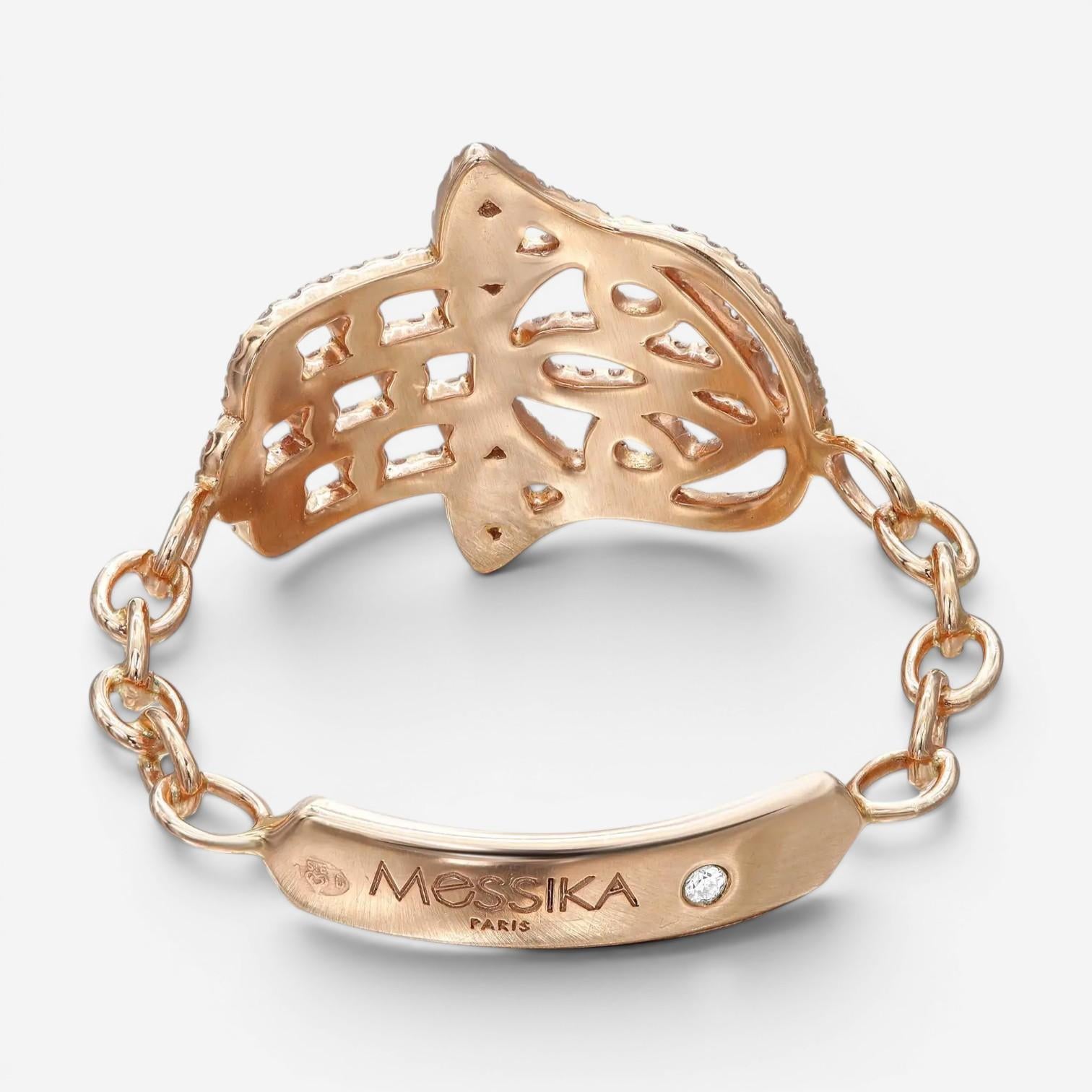 Messika Faith 18K Rose Gold Diamond Hamsa Ring Sz. 6 04465-PG-52 — view 5