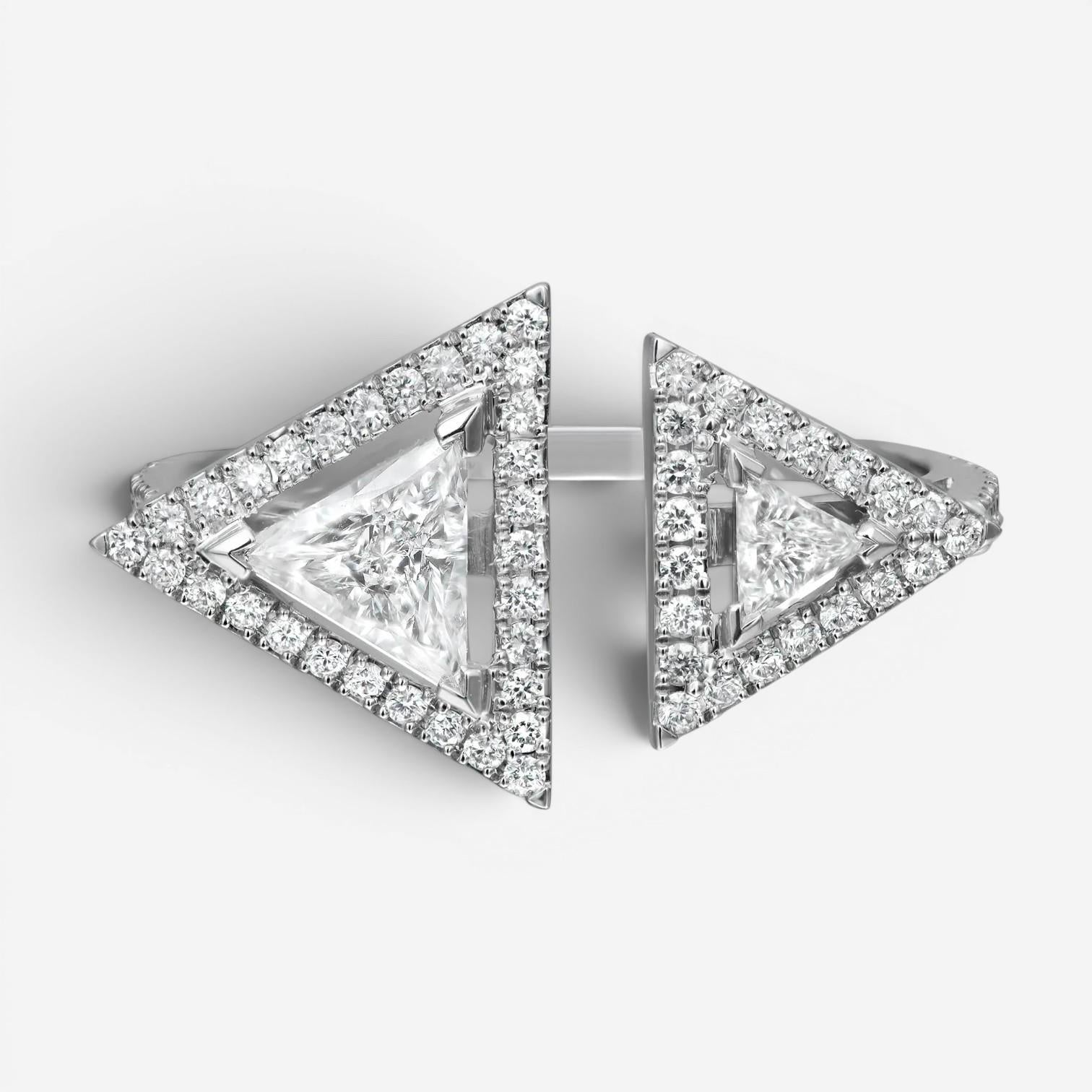 Messika Thea Toi & Moi 18K White Gold Diamond Ring Sz. 6 V014469