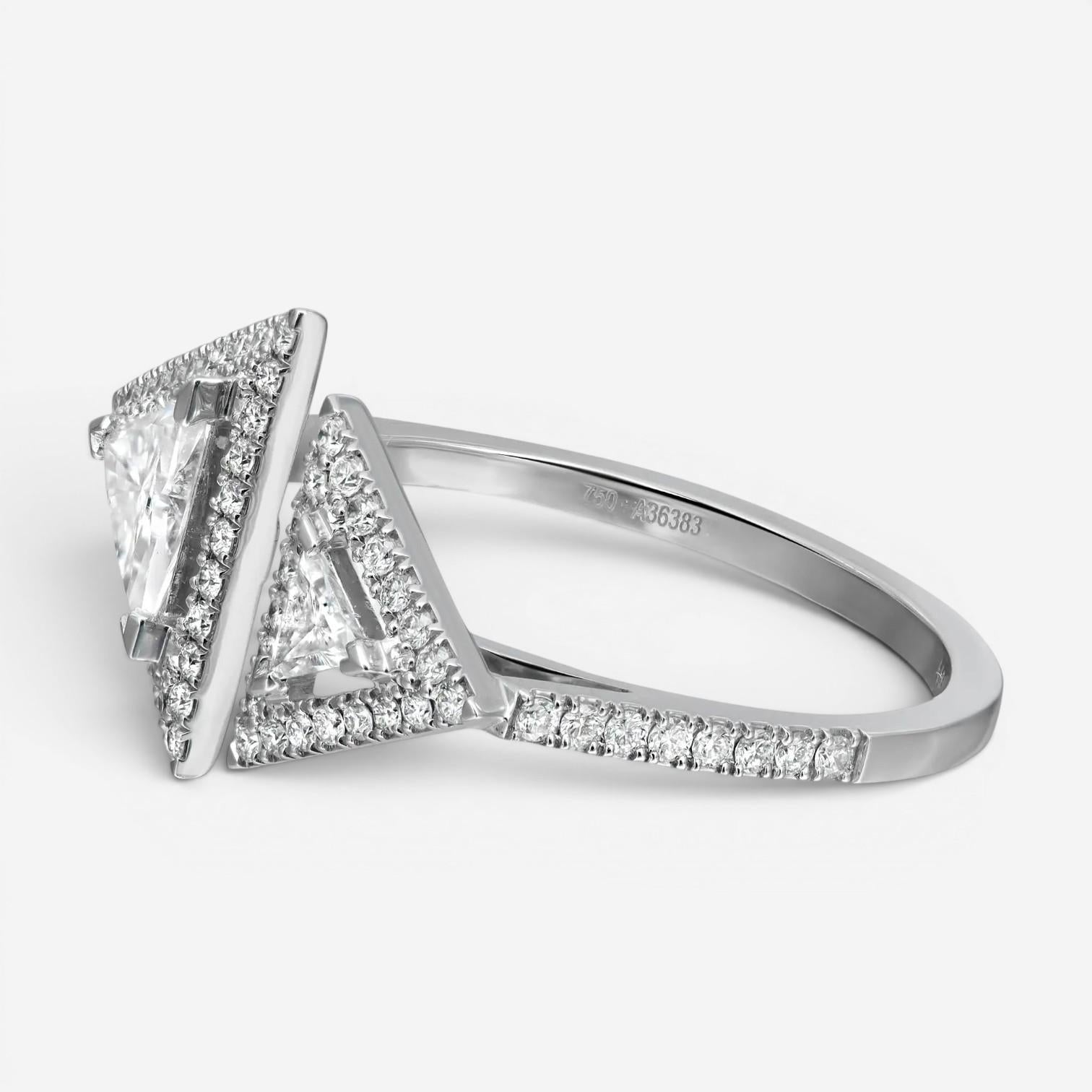 Messika Thea Toi & Moi 18K White Gold Diamond Ring Sz. 6 V014469 — view 3