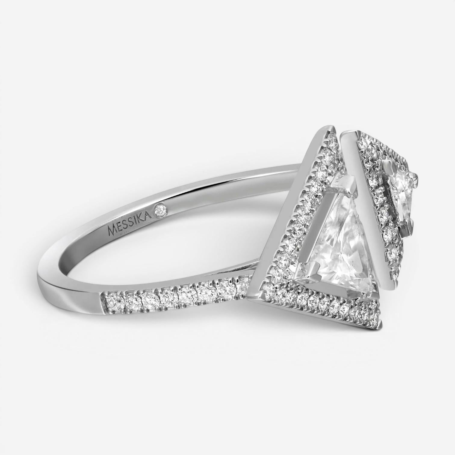 Messika Thea Toi & Moi 18K White Gold Diamond Ring Sz. 6 V014469 — view 4