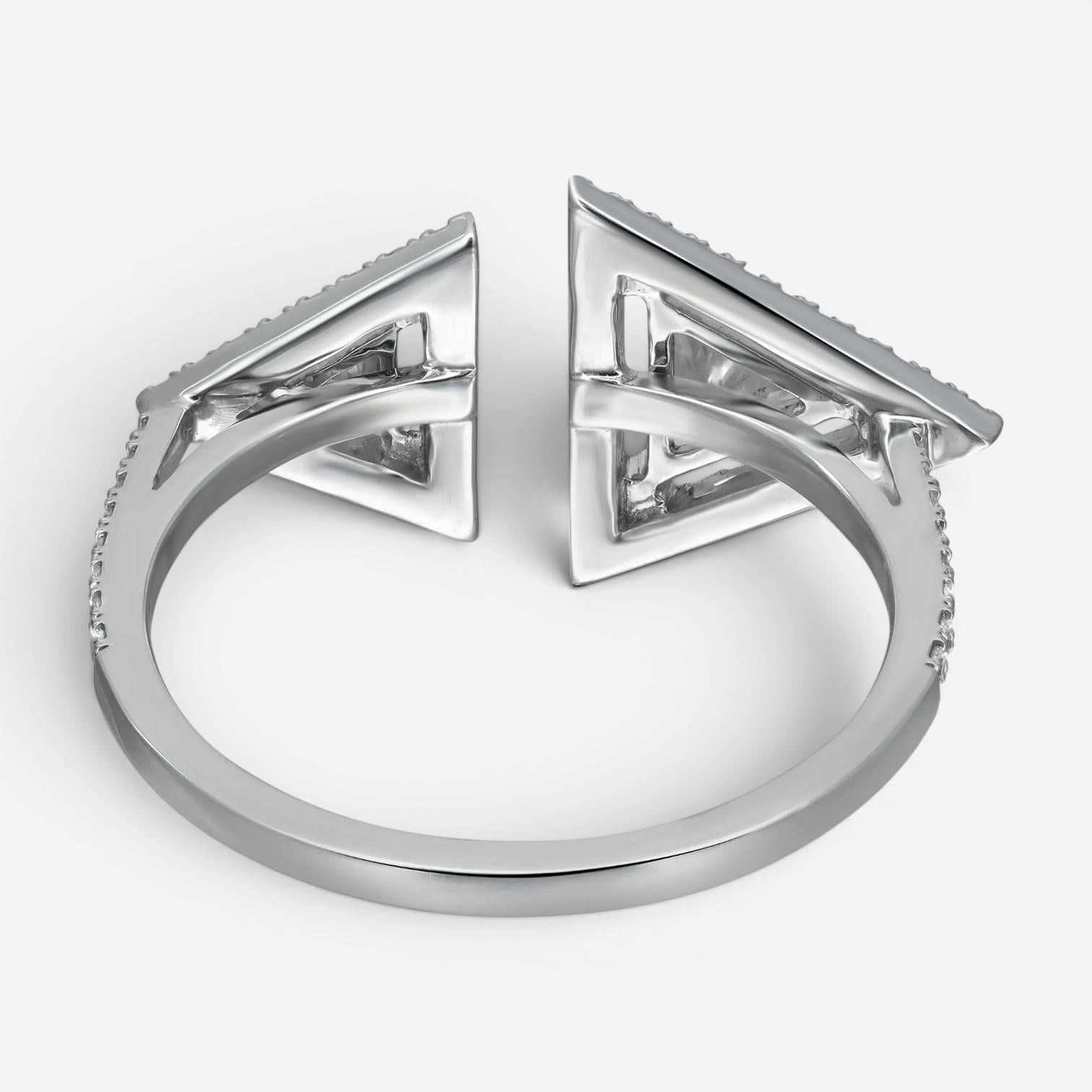 Messika Thea Toi & Moi 18K White Gold Diamond Ring Sz. 6 V014469 — view 5